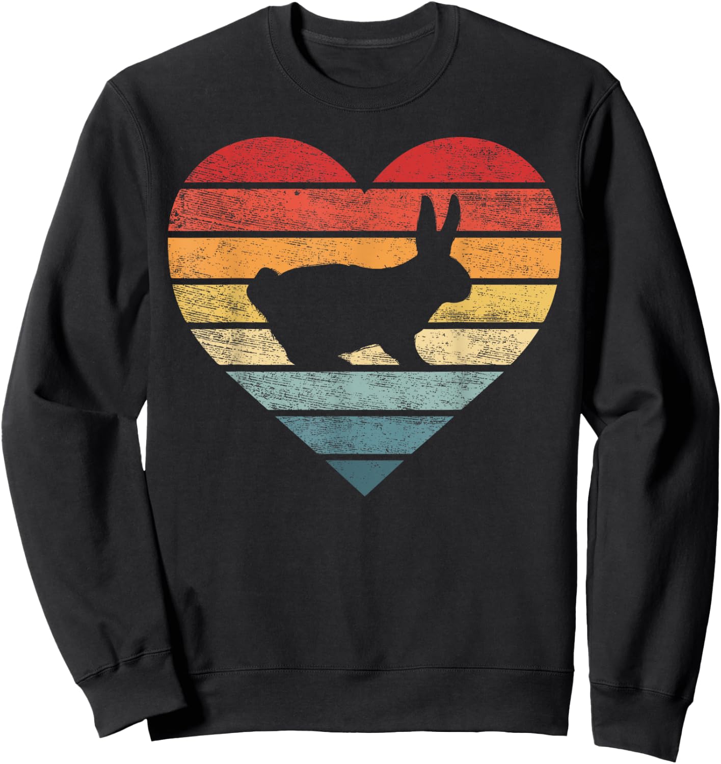 Bunny Rabbit Lover Gifts Farmer Retro Vintage Farm Animals Sweatshirt - Sweatshirt | Black