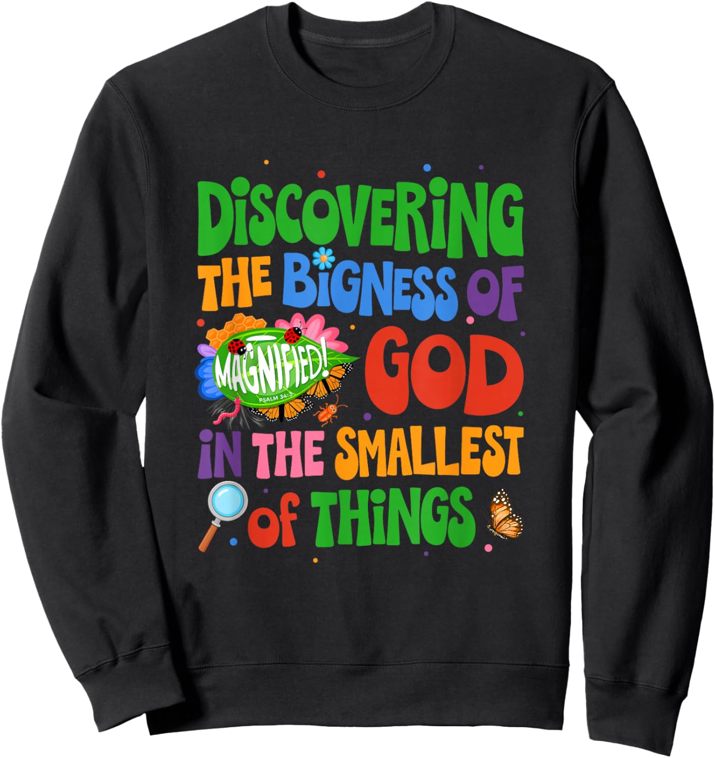 Christian Vbs 2026 Magnified Smallest Insects Adventure Vbs Sweatshirt - Sweatshirt | Black