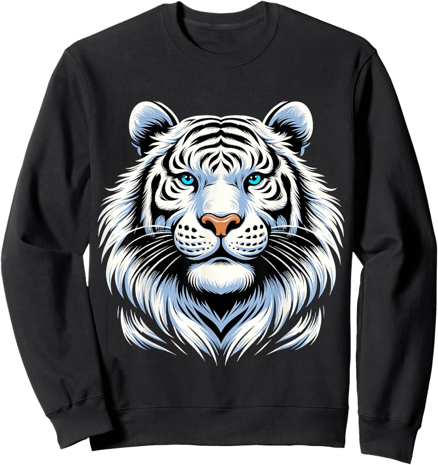 White Bengal Tiger Sweatshirt - Sweatshirt | Black