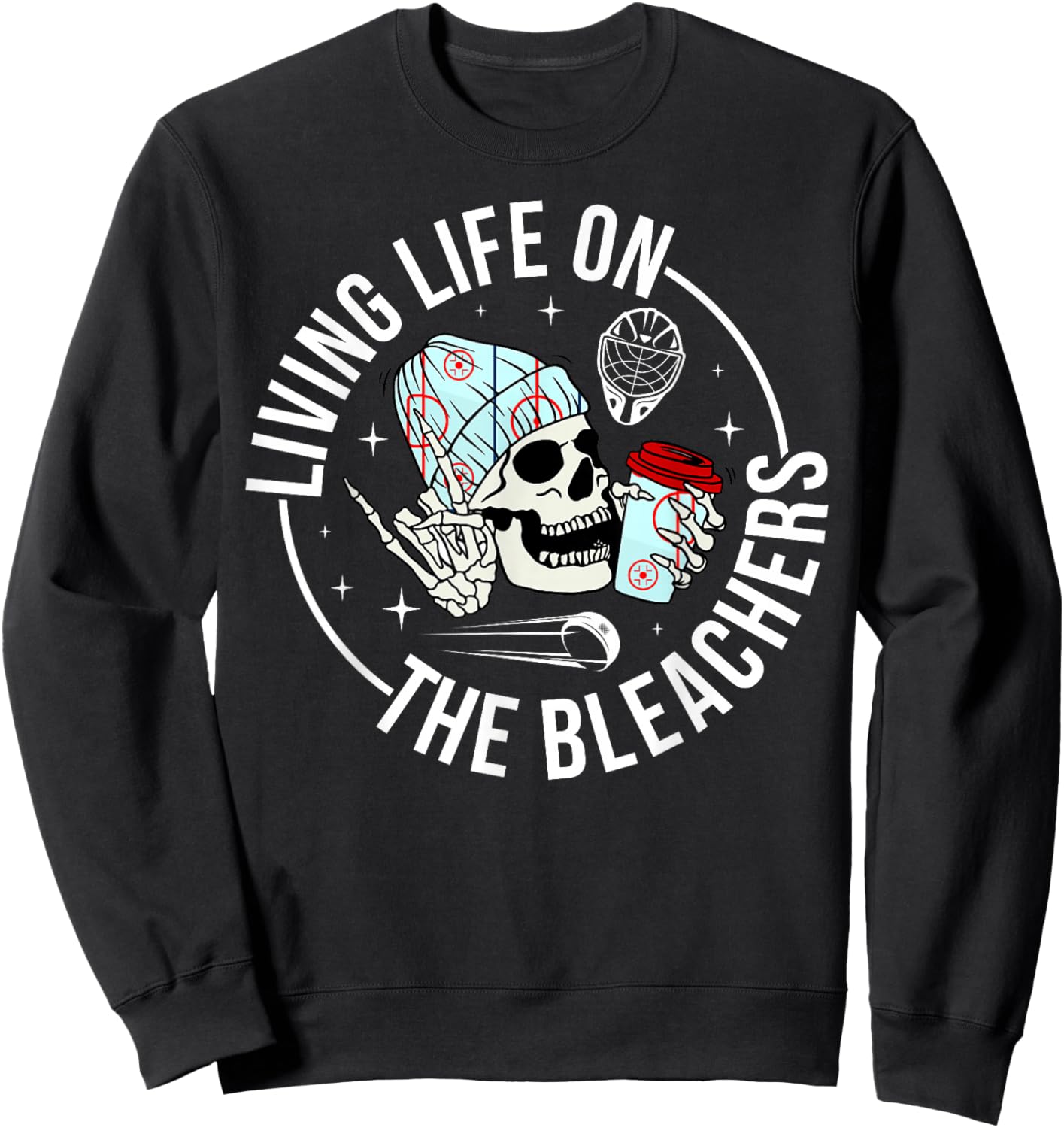On The Bleachers Hockey Keeper Mom Of A Hockey Goalie Mother Sweatshirt - Sweatshirt | Black