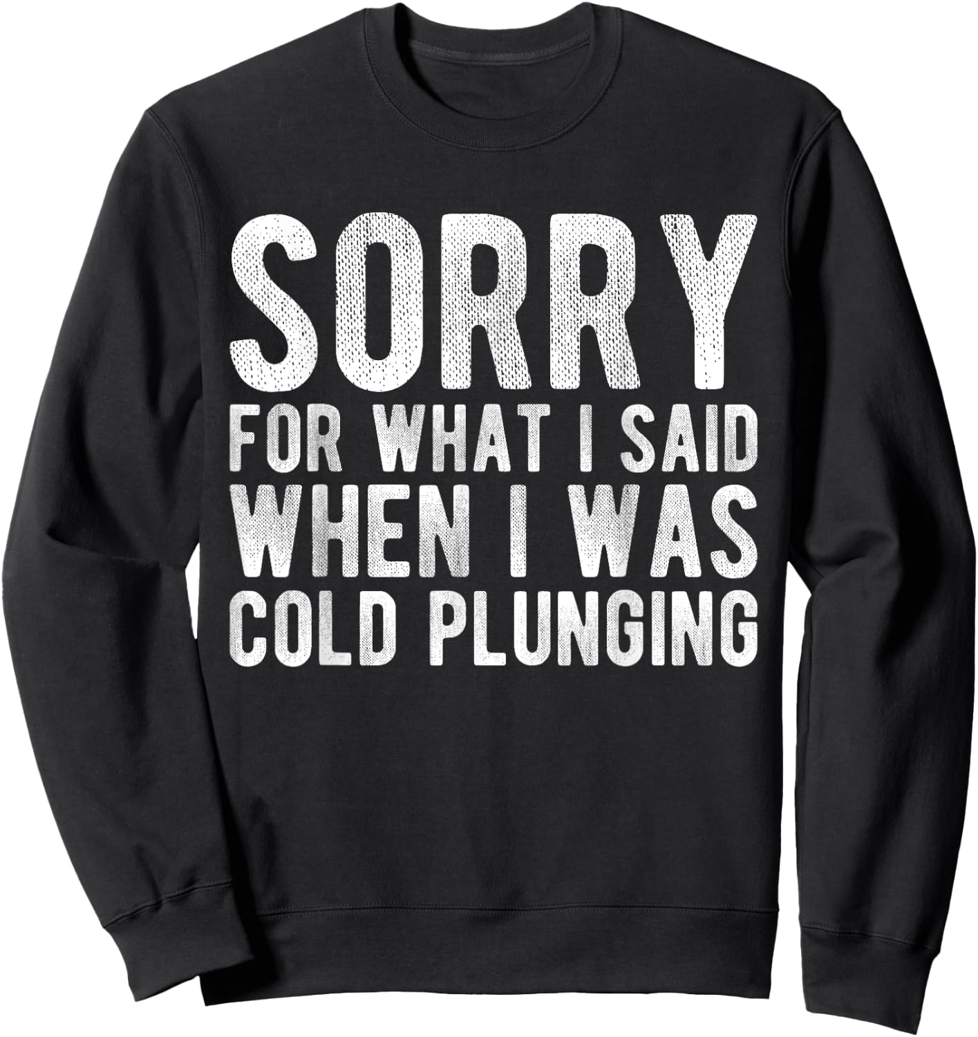 Sorry For What I Said When I Was Cold Plunging Sweatshirt - Sweatshirt | Black