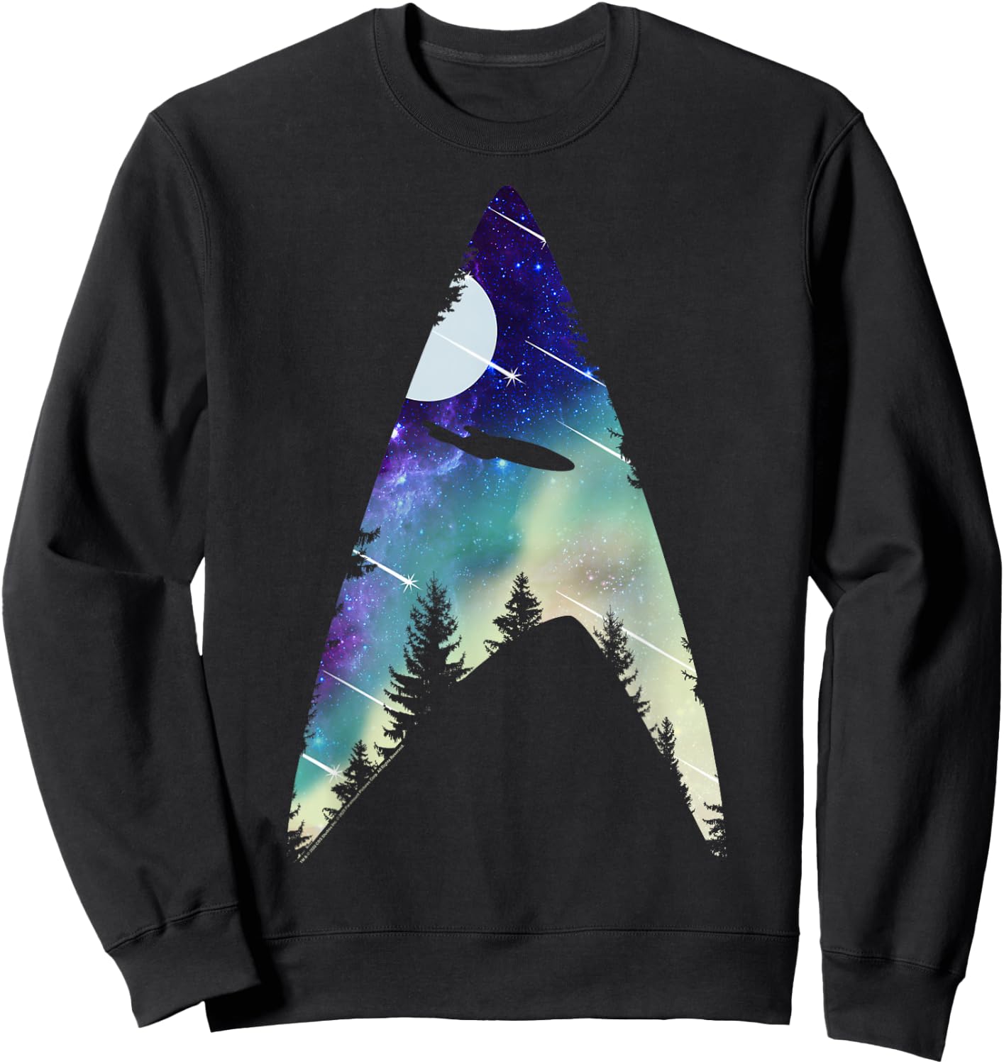 Star Trek: The Next Generation Starfleet Galactic Insignia Sweatshirt - Sweatshirt | Black