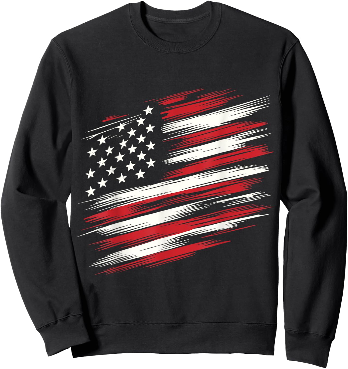 4th of july shirts fourth of july patriotic American Flag Girls Kids Men Sweatshirt - Sweatshirt | Black