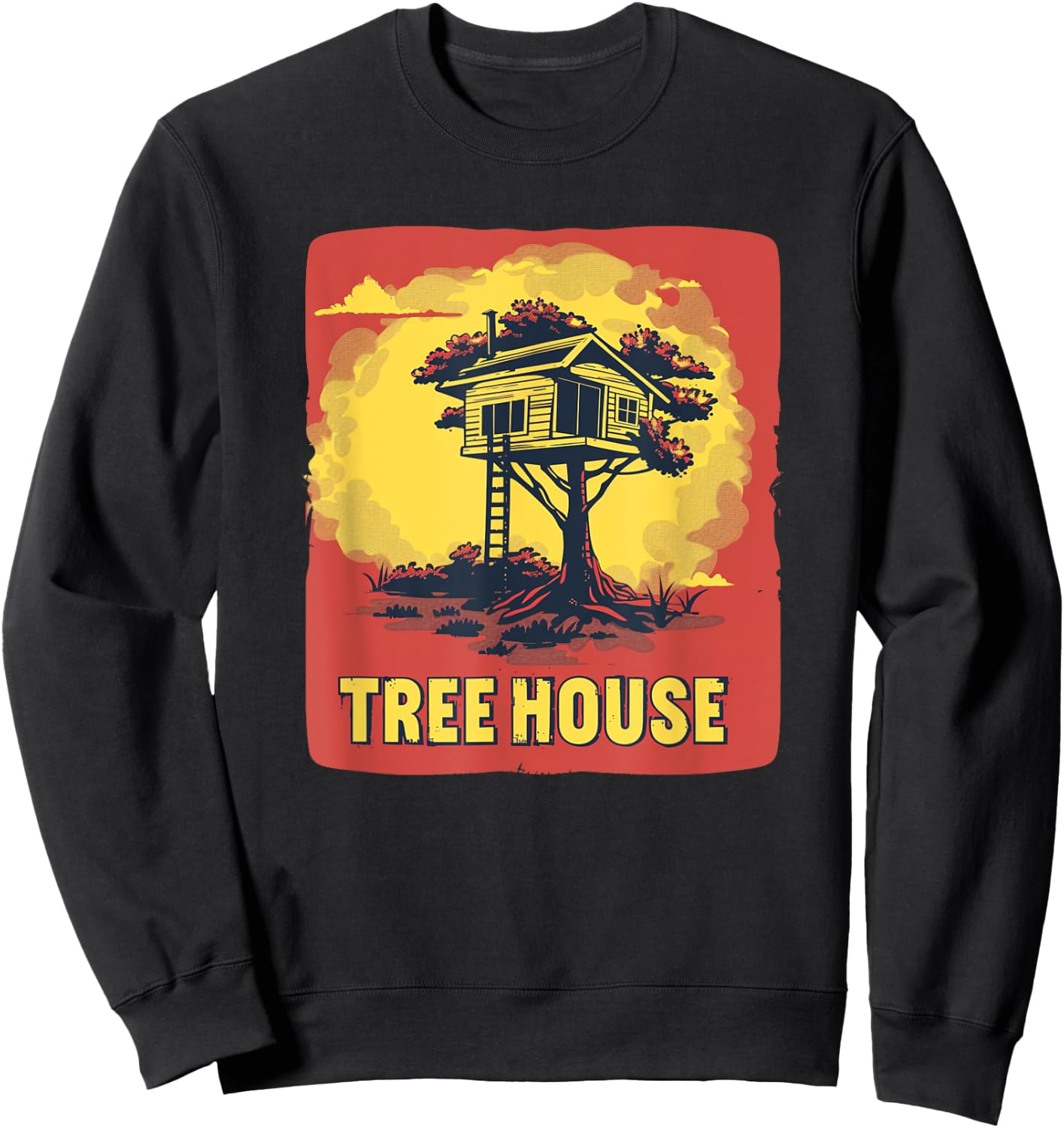 Happy Treehouse Outfit for Boys and Girls Sweatshirt - Sweatshirt | Black