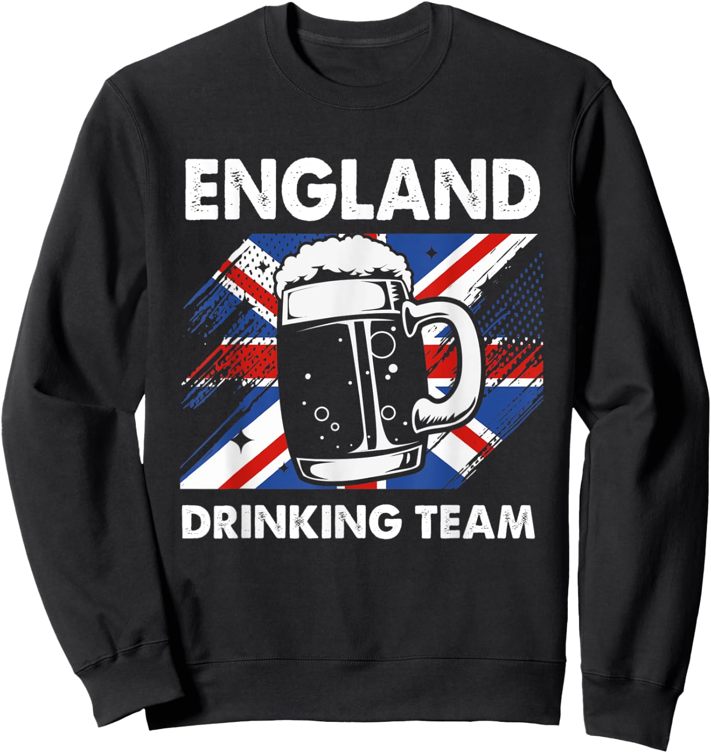 Beer UK Flag England Drinking Team Sweatshirt - Sweatshirt | Black