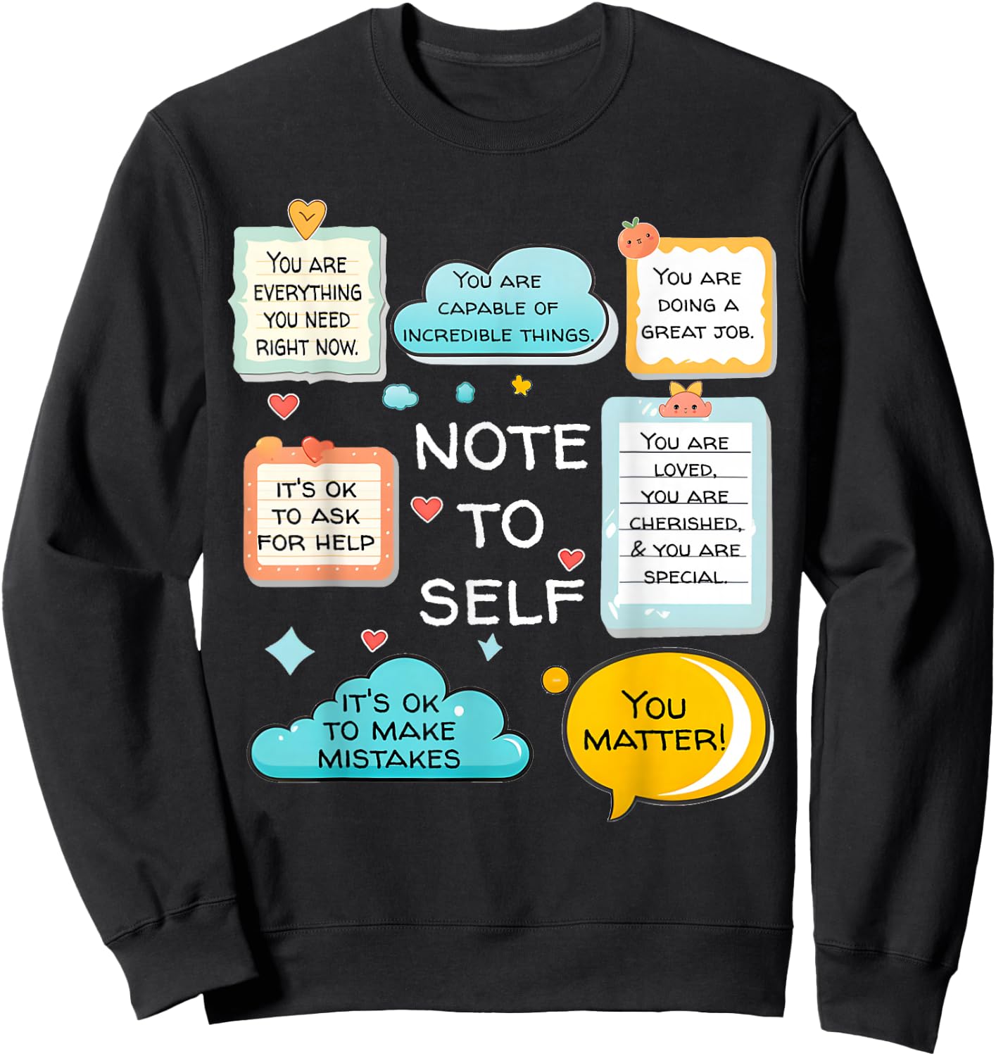 Counselor Note To Self Mental Health School Psychologist Sweatshirt - Sweatshirt | Black