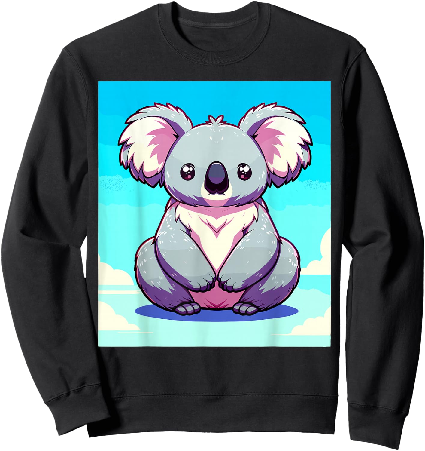 Japanese Anime Aesthetic Koala Lover Gear Koala Sweatshirt - Sweatshirt | Black