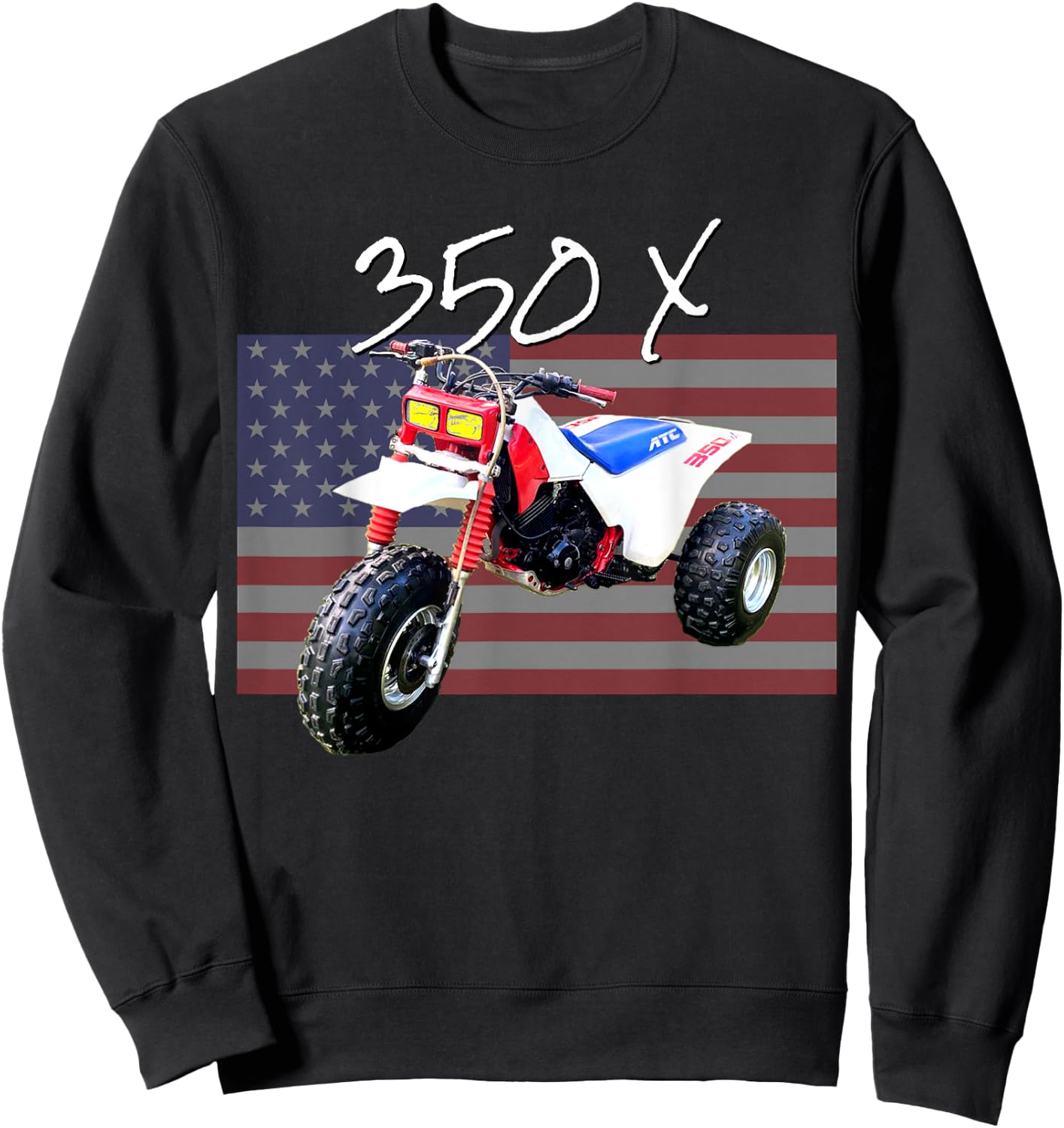 350X Three Wheeler, Retro Three Wheeler, 2 Stroke Sweatshirt - Sweatshirt | Black