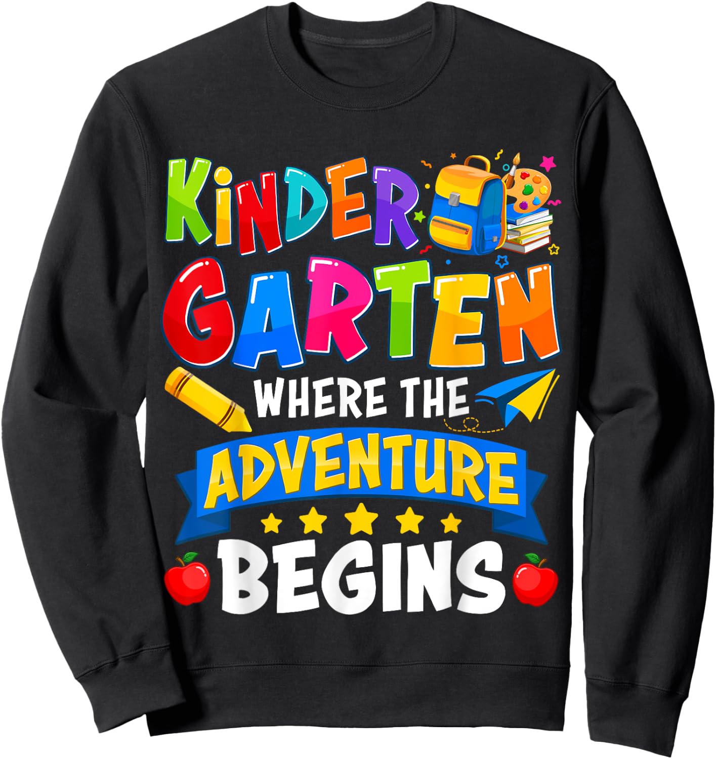Back To School Kindergarten Teacher Women Kids Sweatshirt - Sweatshirt | Black