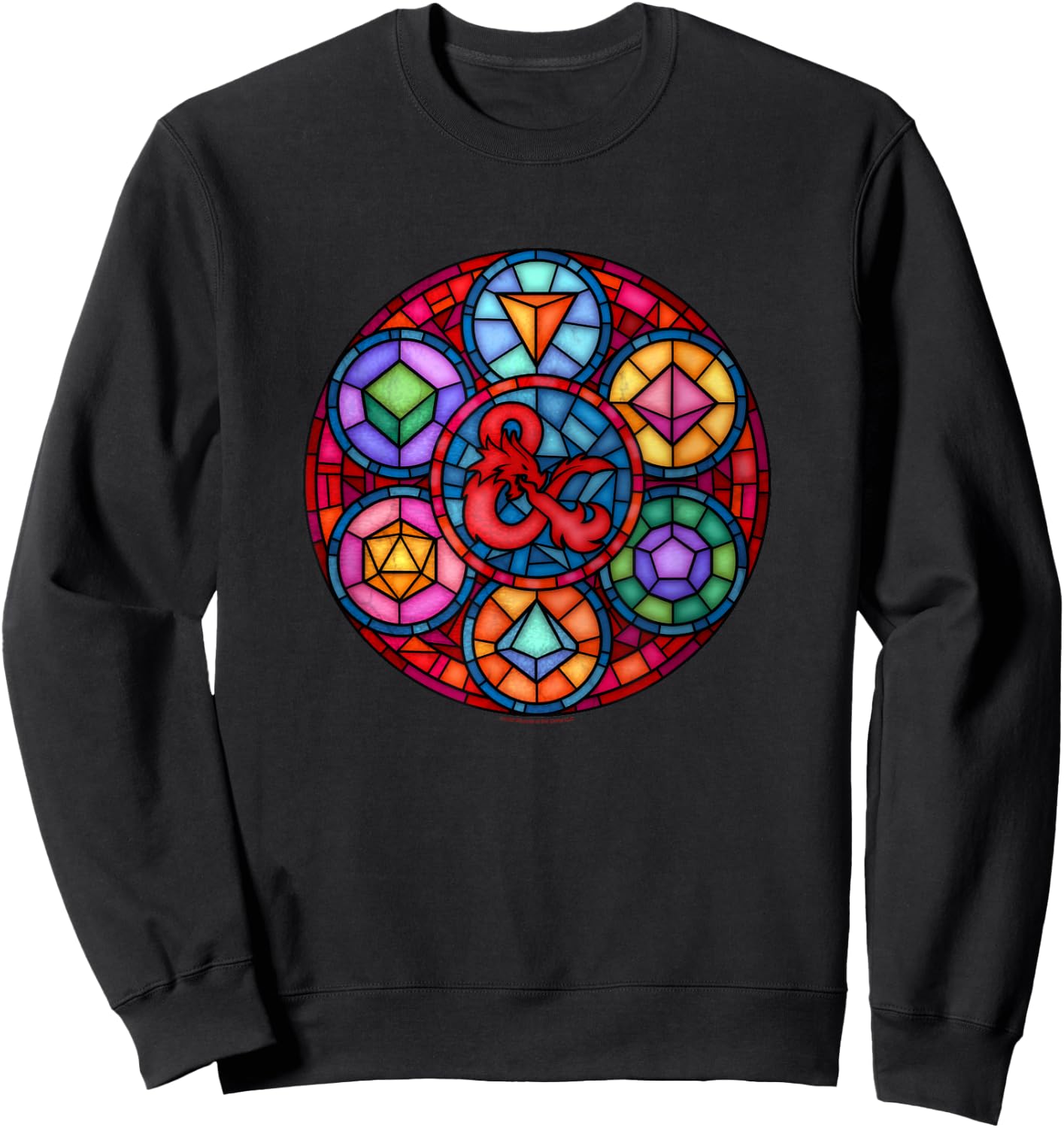 Dungeons & Dragons Stained Glass Elemental Logo Sweatshirt - Sweatshirt | Black