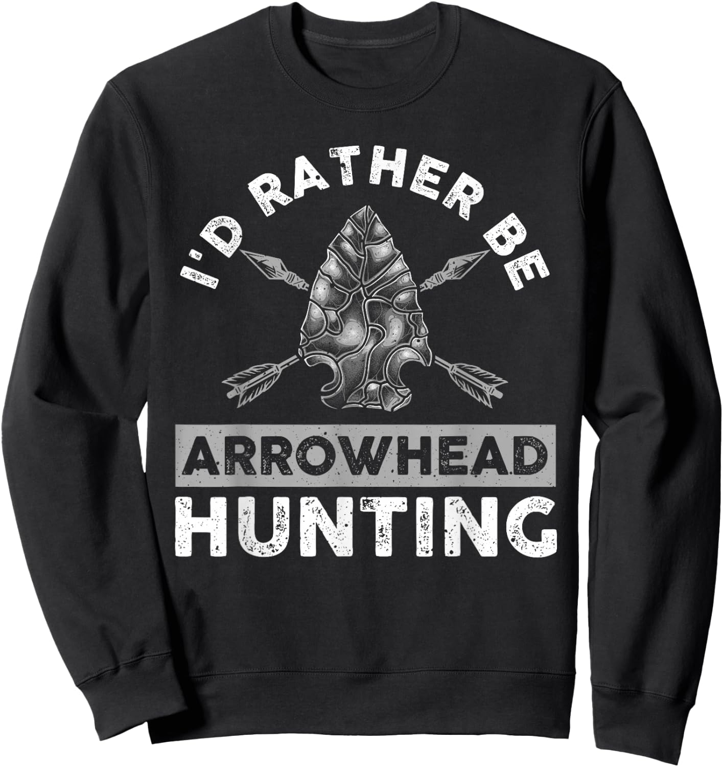 Cool Arrowhead Design Women Arrowhead Hunting Lovers Sweatshirt - Sweatshirt | Black