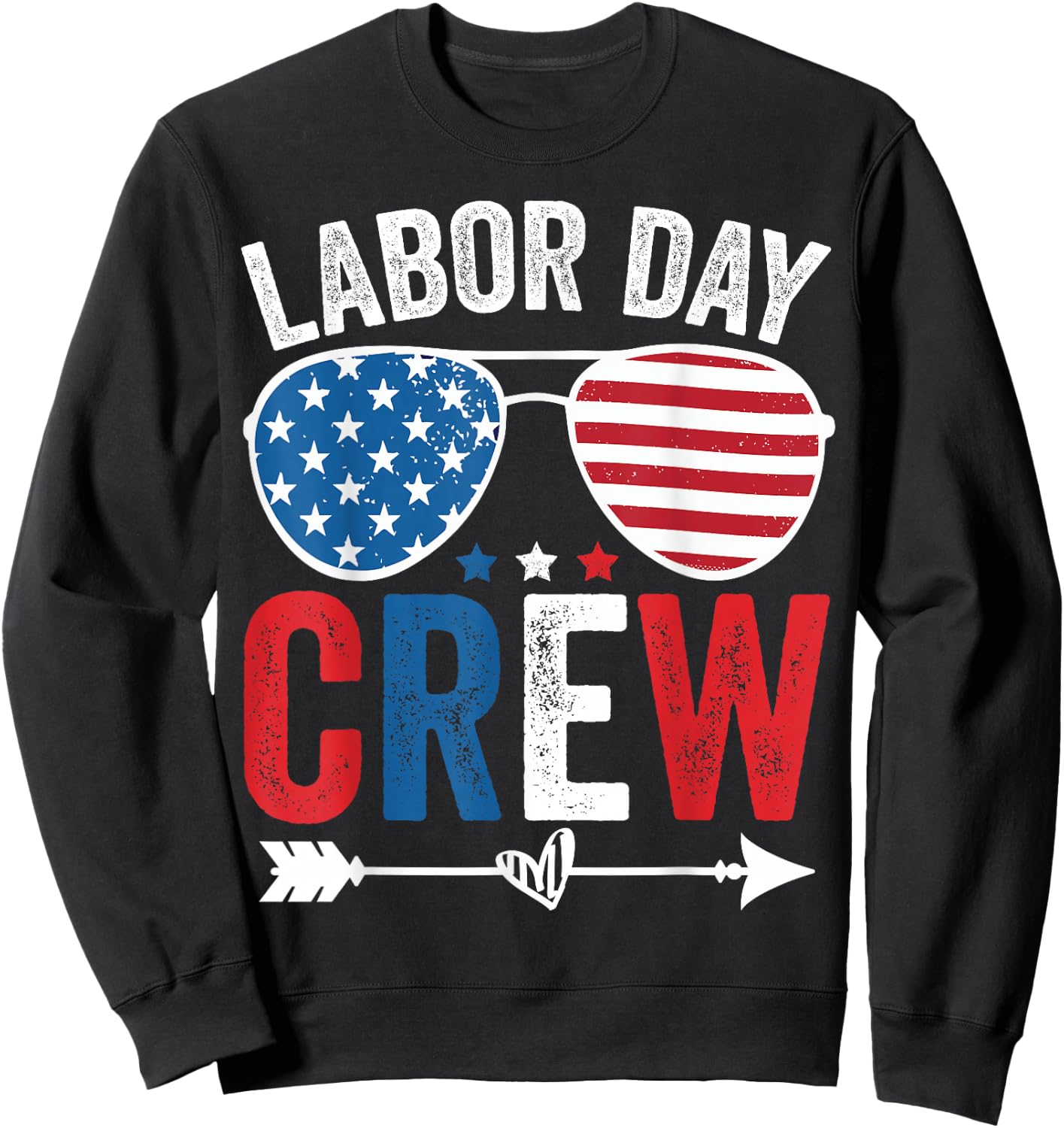 Happy Labor Day Crew Patriot Happy Labor Day Sweatshirt - Sweatshirt | Black