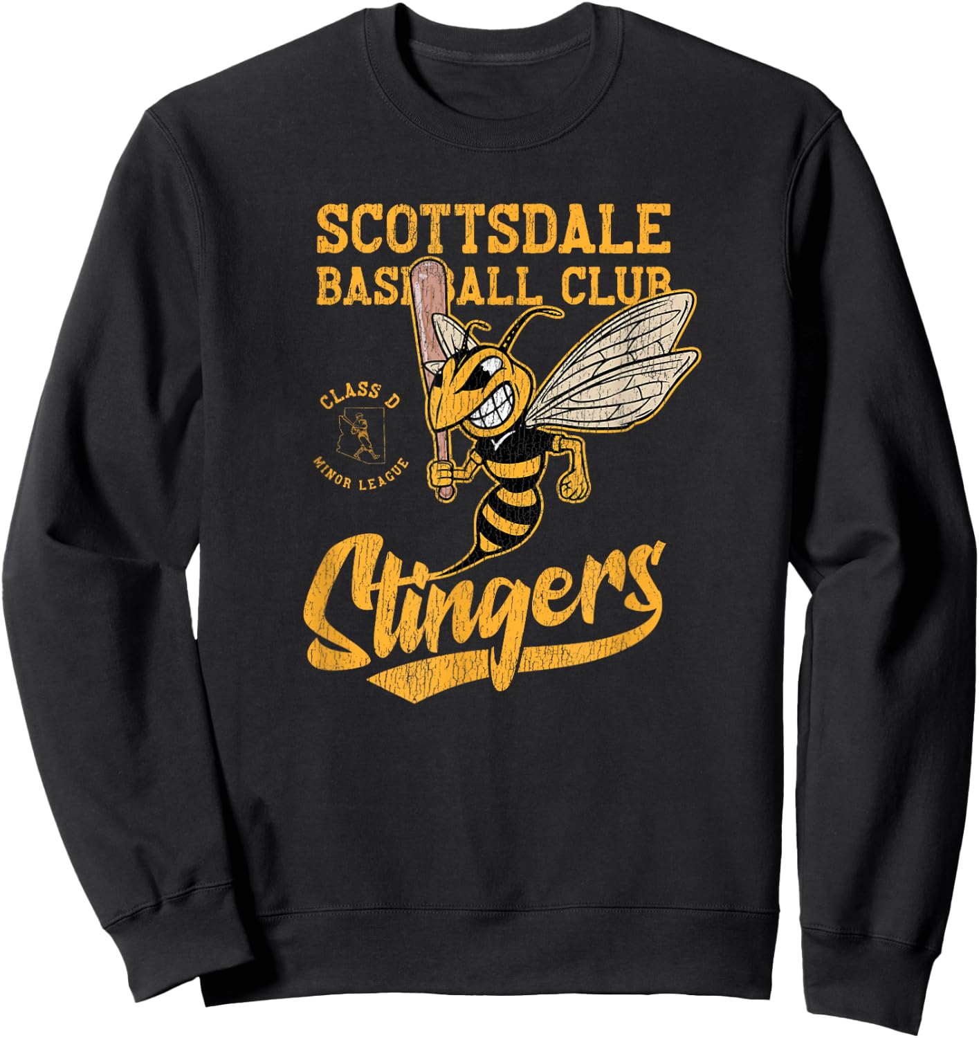 Scottsdale Stingers Retro Minor League Baseball Team Sweatshirt - Sweatshirt | Black