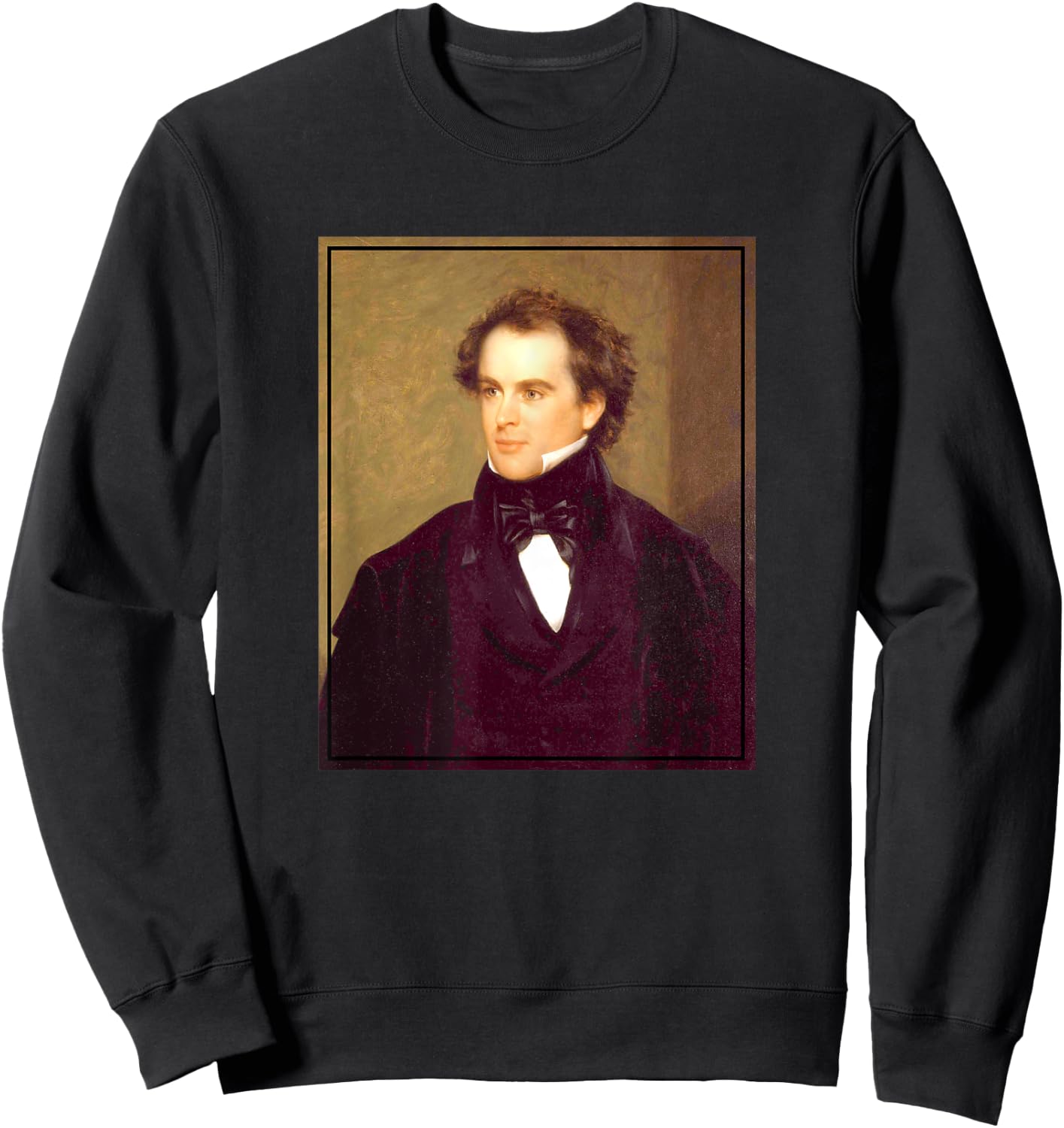 Nathaniel Hawthorne Painting Portrait (1840) Sweatshirt - Sweatshirt | Black