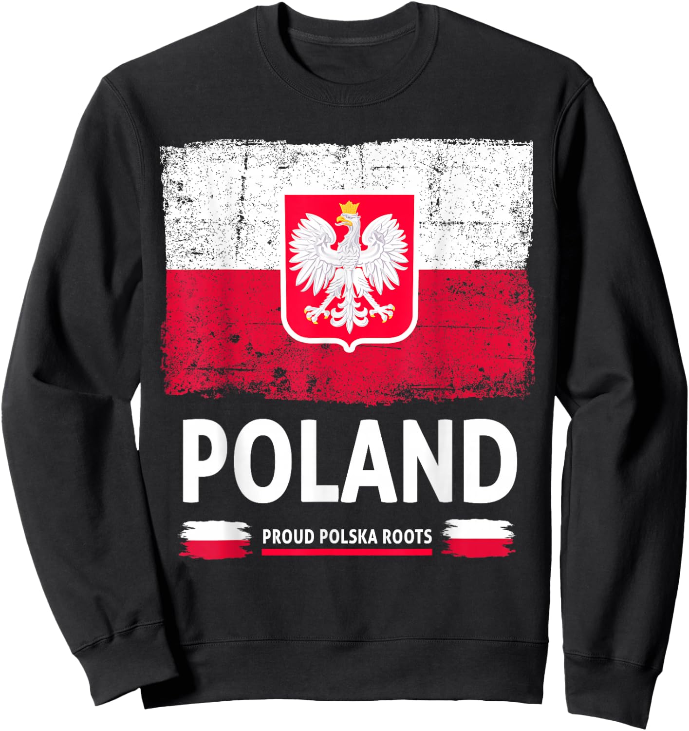 Polish Eagle Polska Flag Outfit Idea For Kids & Poland Flag Sweatshirt - Sweatshirt | Black