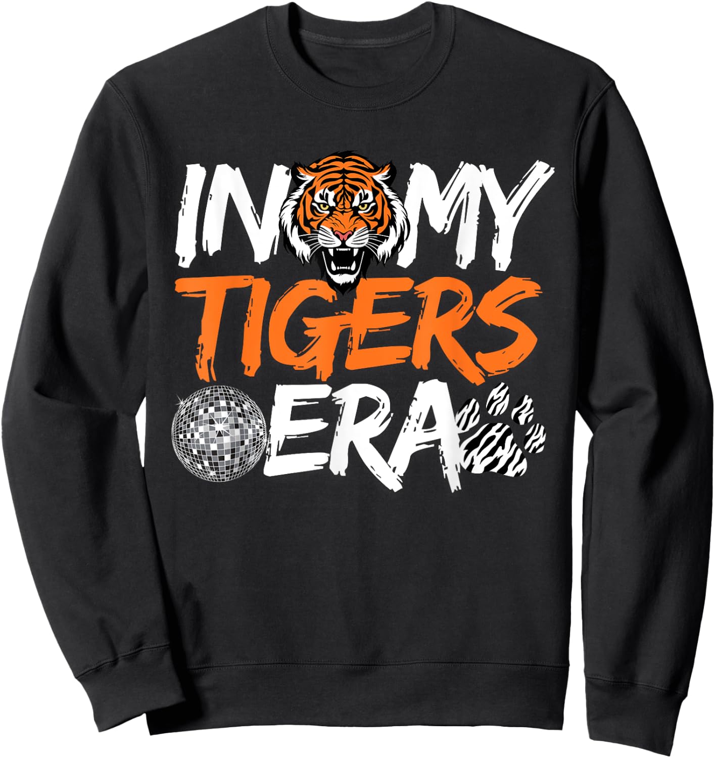 In My Tigers Era Back to School Mascot Spirit Game Vintage Sweatshirt - Sweatshirt | Black