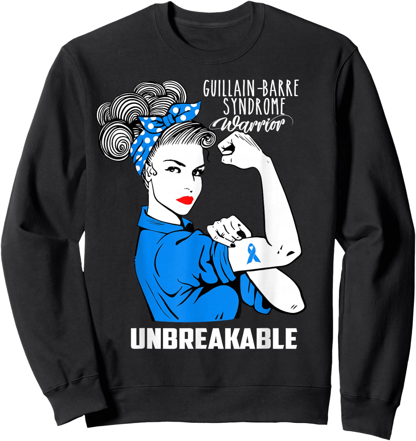 Guillain-Barre Syndrome Warrior Unbreakable Shirt Awareness Sweatshirt - Sweatshirt | Black