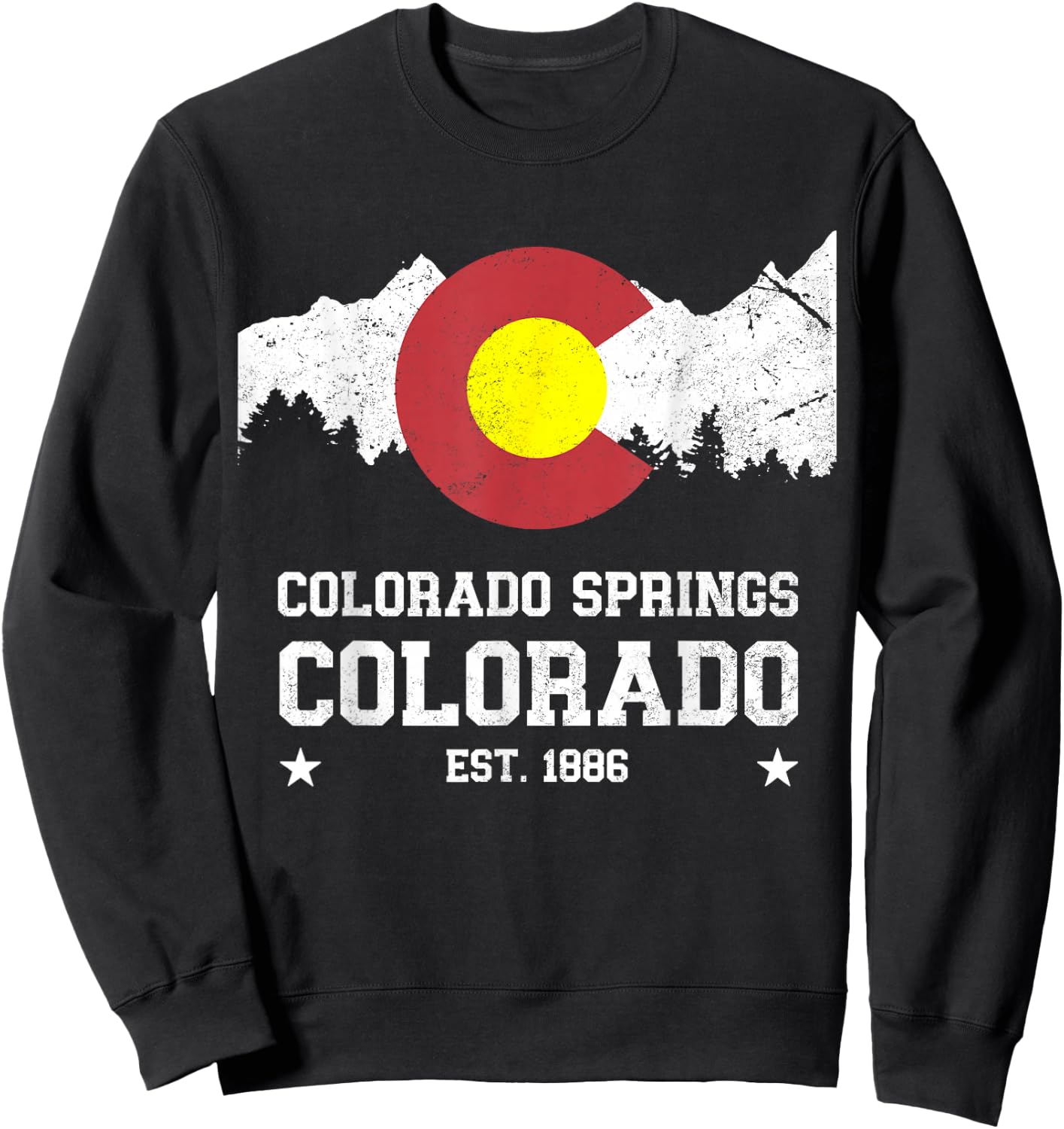 Colorado Springs Colorado Sweatshirt - Sweatshirt | Black