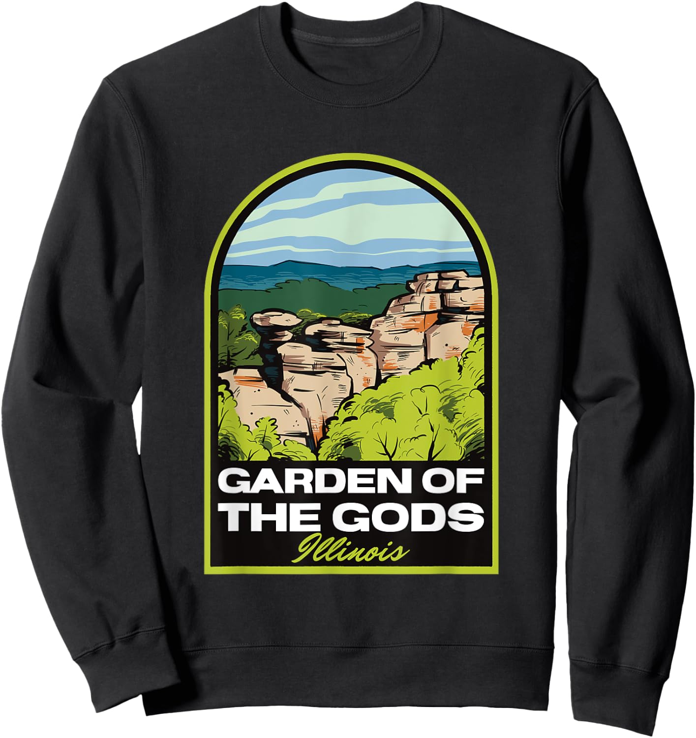 Garden of the Gods Illinois Sweatshirt - Sweatshirt | Black