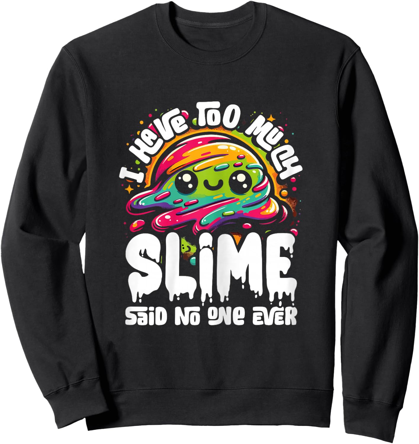 Funny Slime Gift Girls - Trendy DIY Kids Tweens Toddler Sweatshirt - Sweatshirt | Black