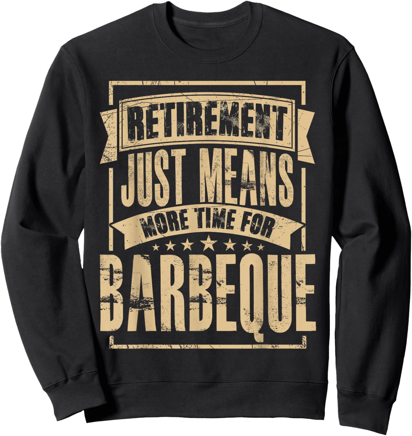 Grill Master Meat Smoker BBQ Barbecue Retired Retirement Sweatshirt - Sweatshirt | Black
