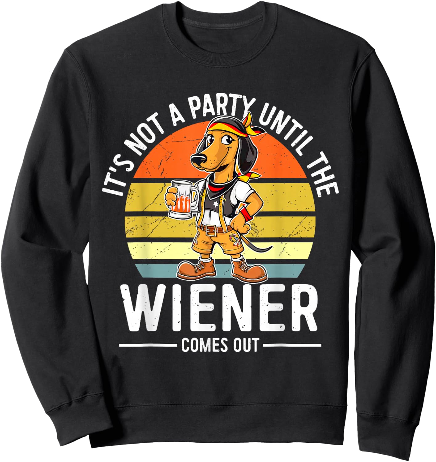 Dachshund Bavarian Bier Wiener Dog German Oktoberfest Sweatshirt - Sweatshirt | Black