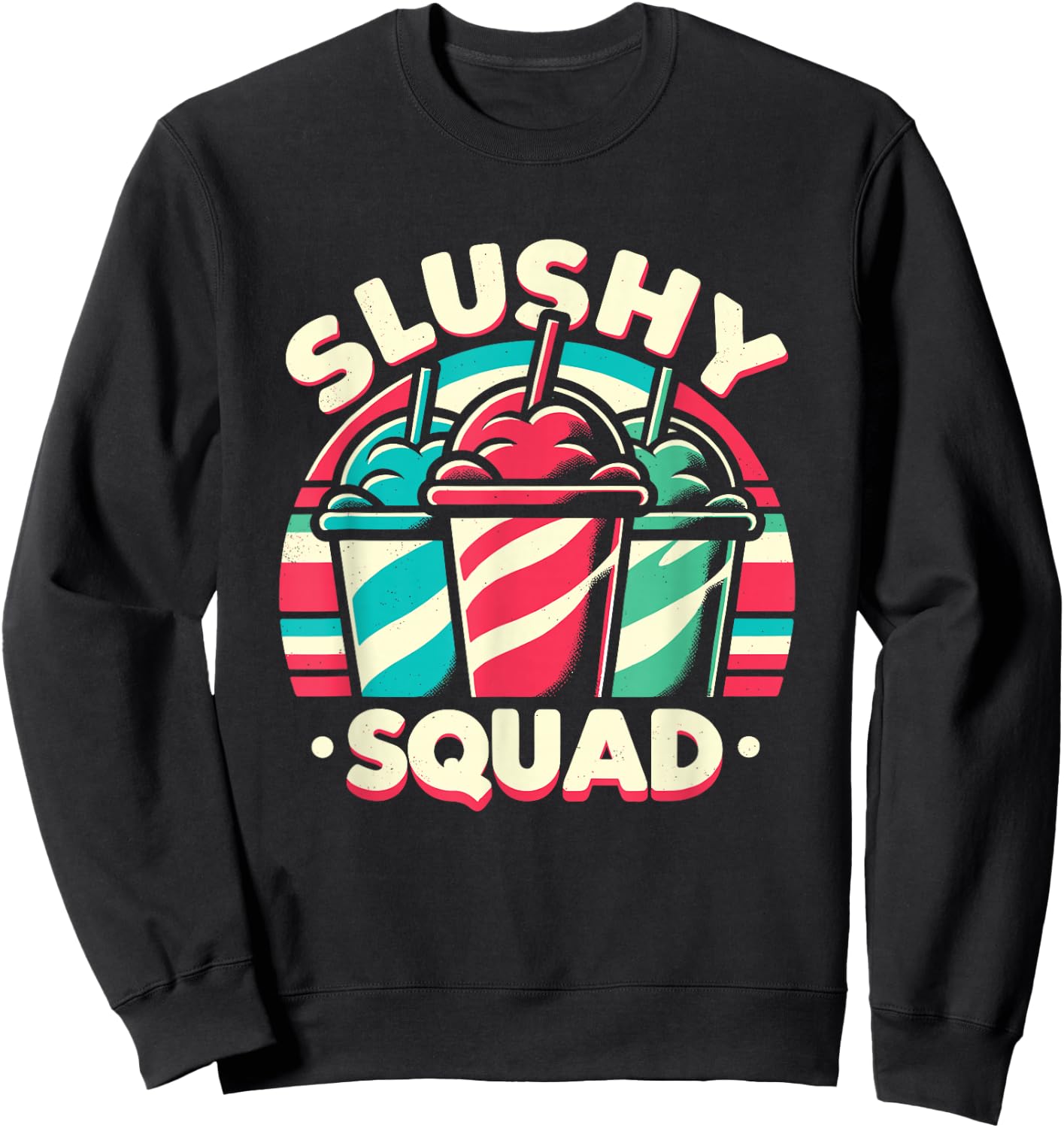 Slushy Squad Retro Vintage Sweatshirt - Sweatshirt | Black