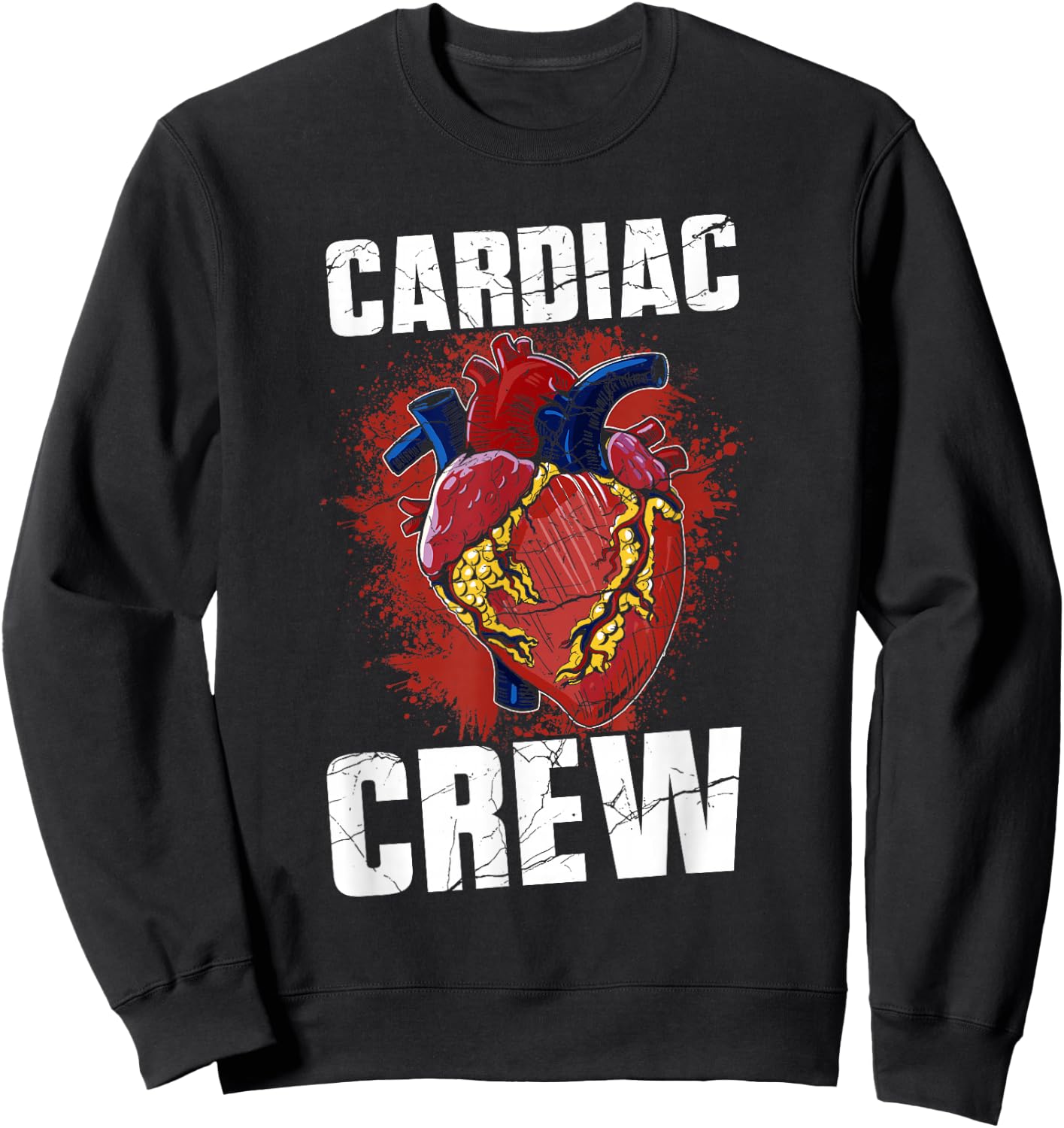 Cardiac Crew Heart Nursing Cardiology Nurses Cardiac Nurse Sweatshirt - Sweatshirt | Black