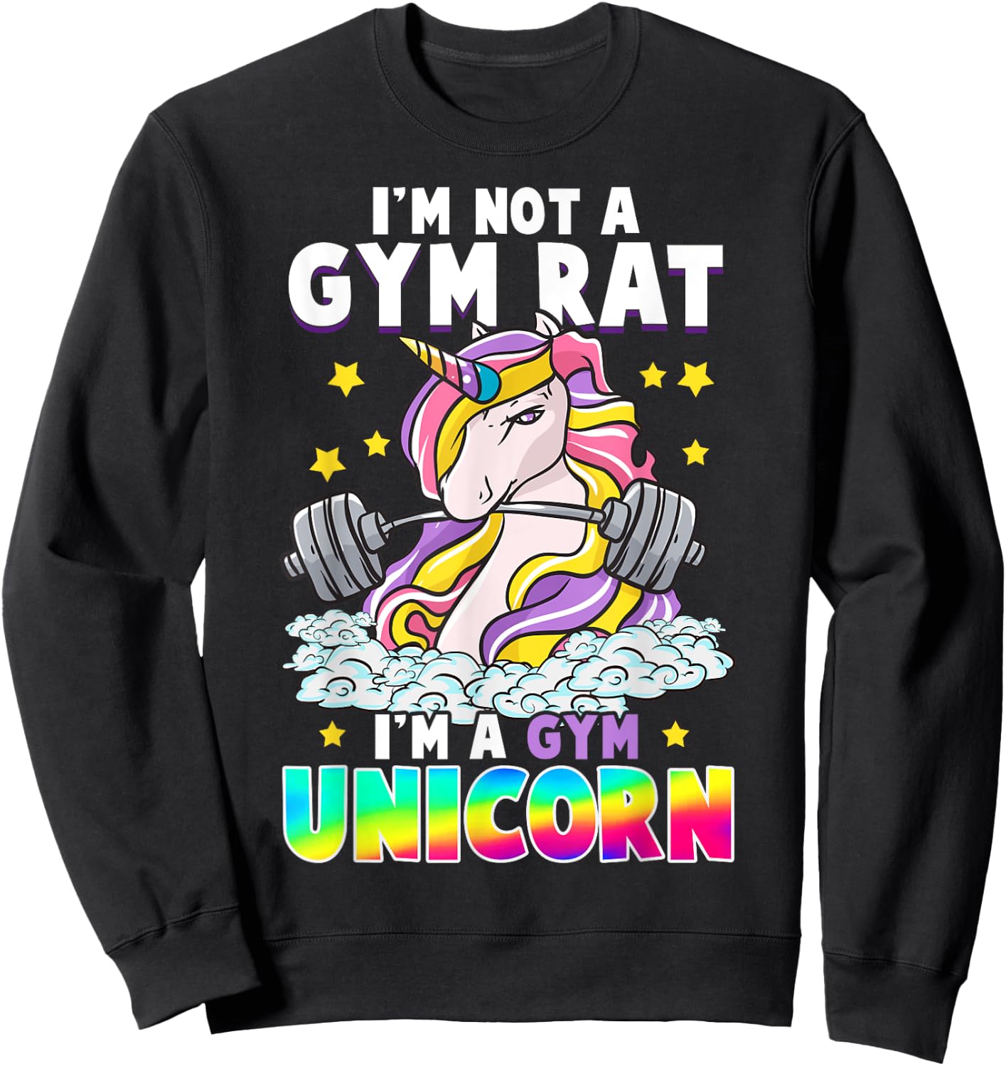 Healthy Life Choices Gift Women Mom Aunt Sister Unicorn Funny Gym Workout Exercise Unicorns Funny Sweatshirt - Sweatshirt | Black