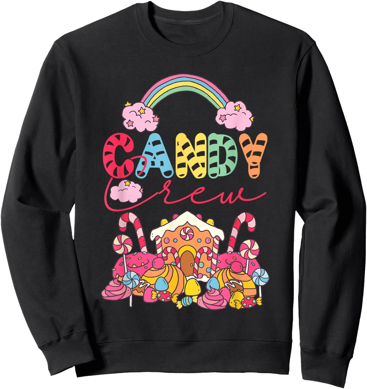 Candy Land Candy Crew Decorations Sweetie Candy Squad Sweatshirt - Sweatshirt | Black