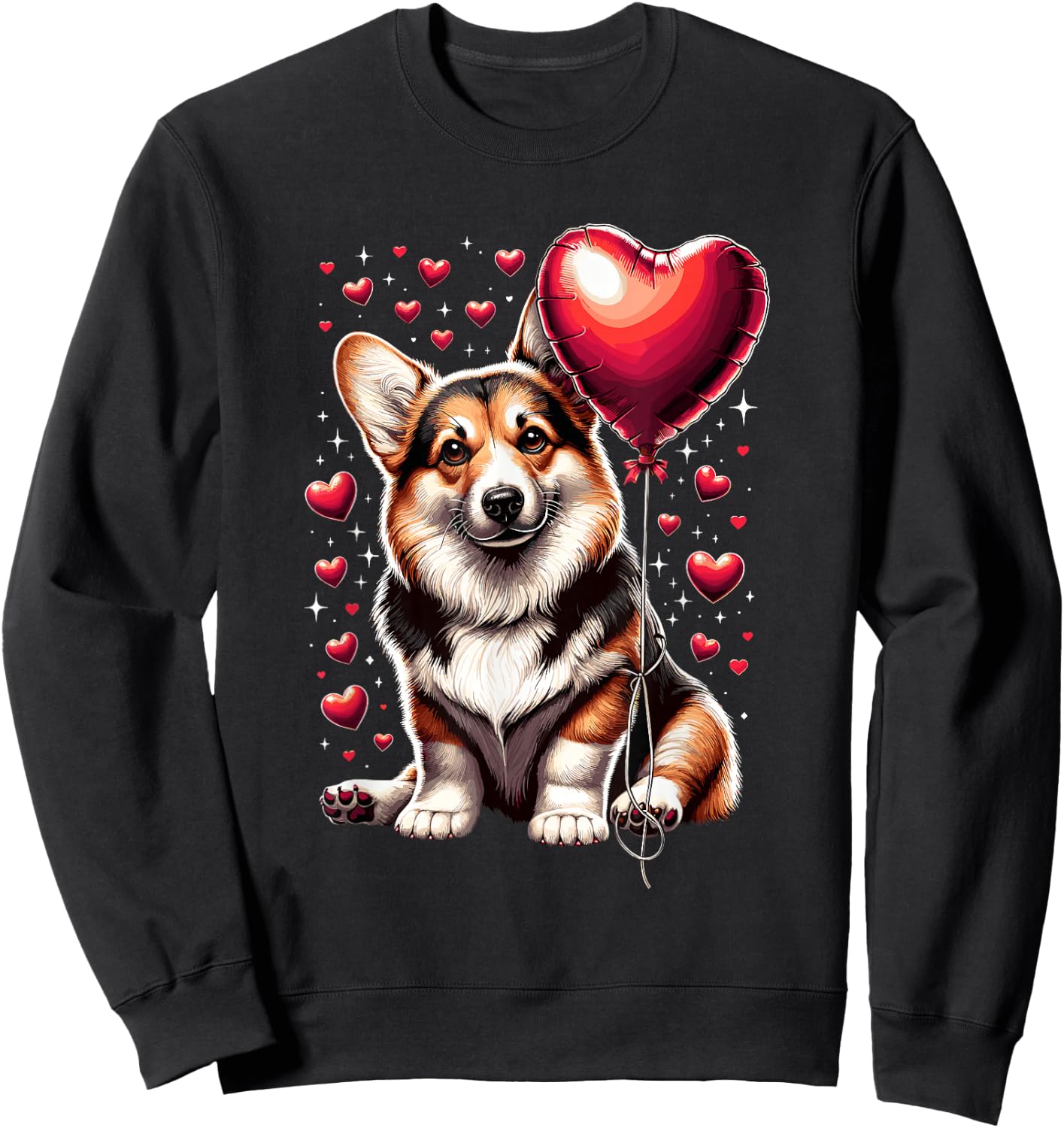 Corgi Dog Valentine's Day Dog Owner Valentine Sweatshirt - Sweatshirt | Black