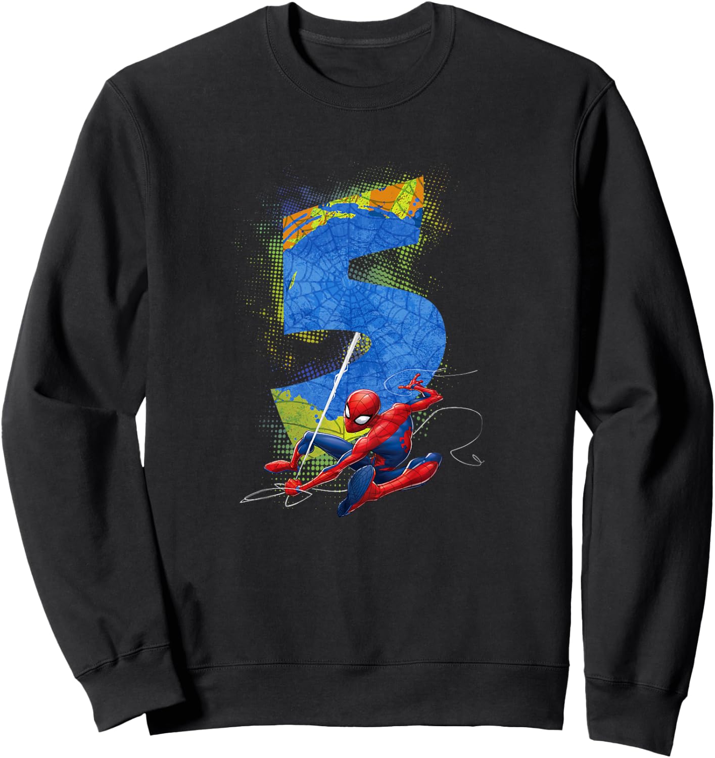 Kids Marvel Super Heroes Spider-Man 5 Year Old Fifth Birthday Sweatshirt - Sweatshirt | Black