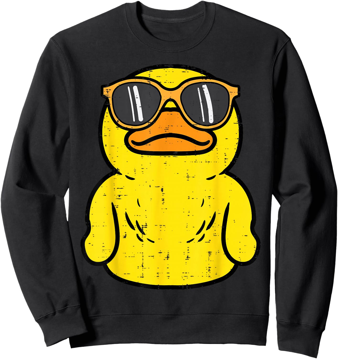 Rubber Duck Sunglasses Cool Boys Girls Kid Toddler Women Men Sweatshirt - Sweatshirt | Black