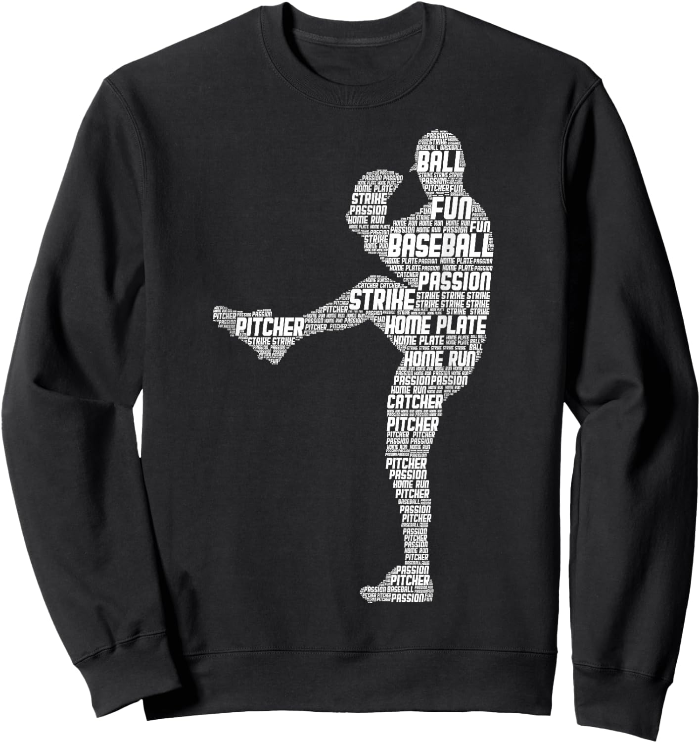 Baseball Pitcher Baseball Player Boys Children Men Sweatshirt - Sweatshirt | Black