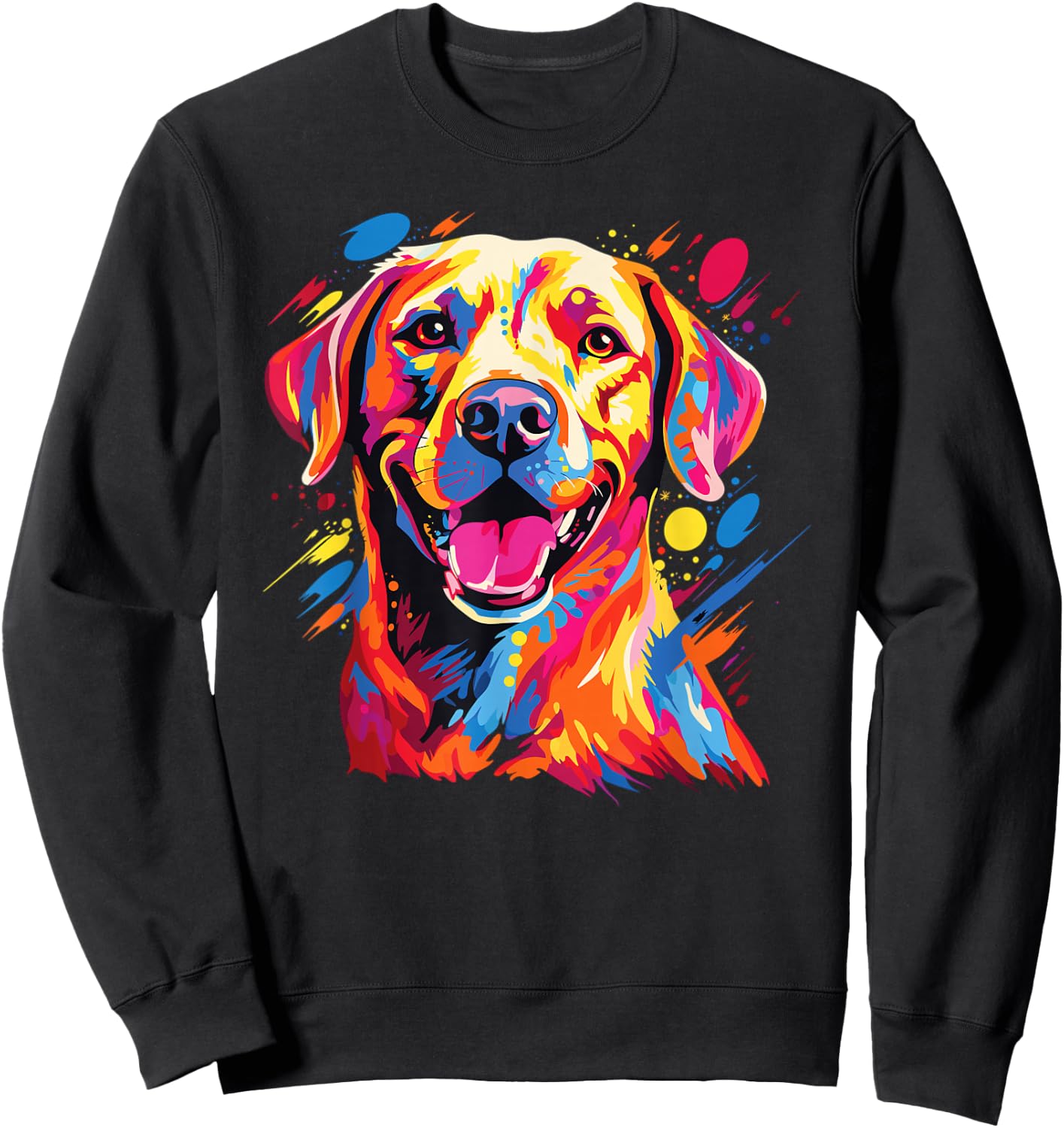 Watercolour Colourful Labrador Labbi Sweatshirt - Sweatshirt | Black
