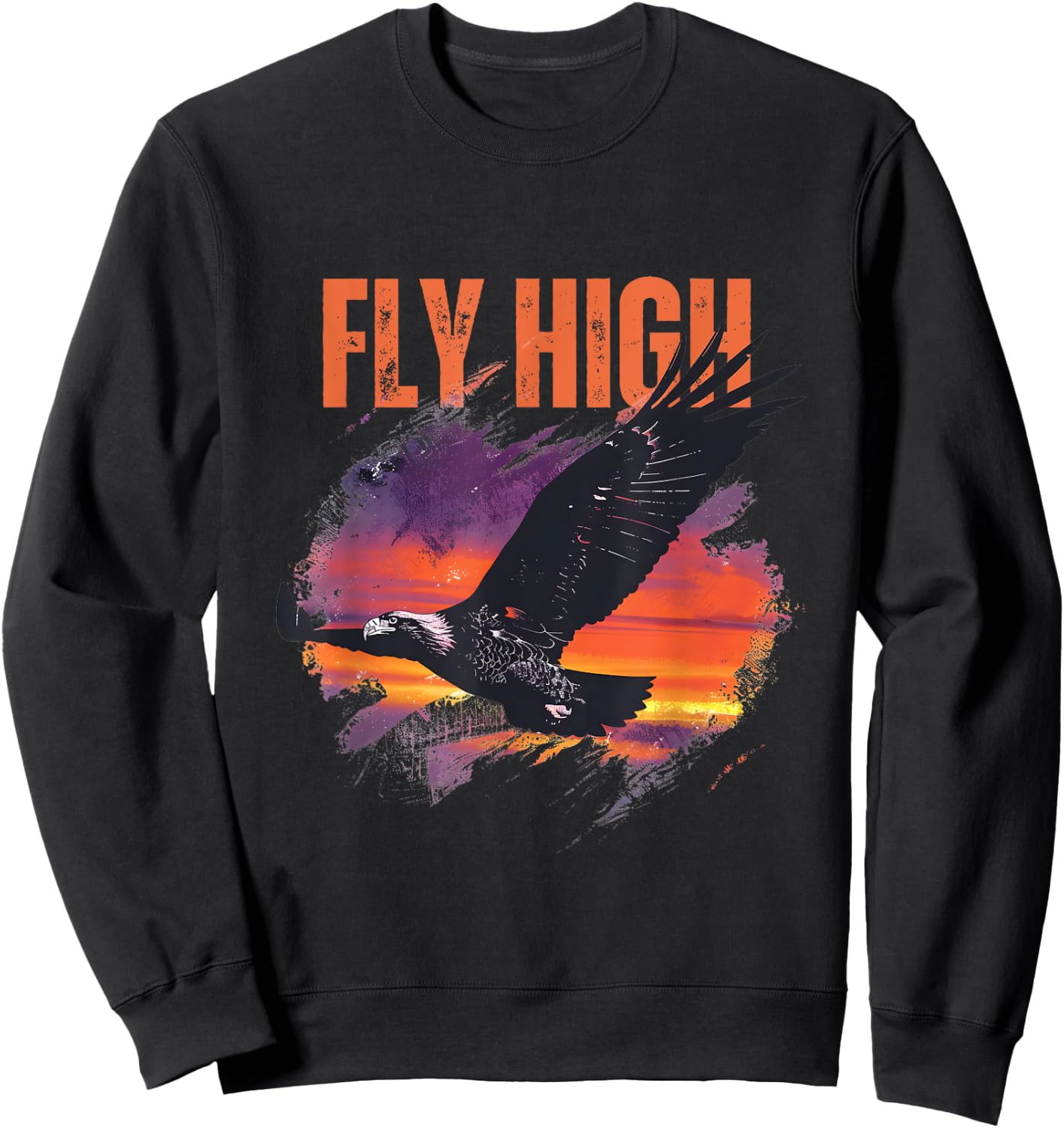 Fly High: National Bird Day Graphic Sweatshirt - Sweatshirt | Black