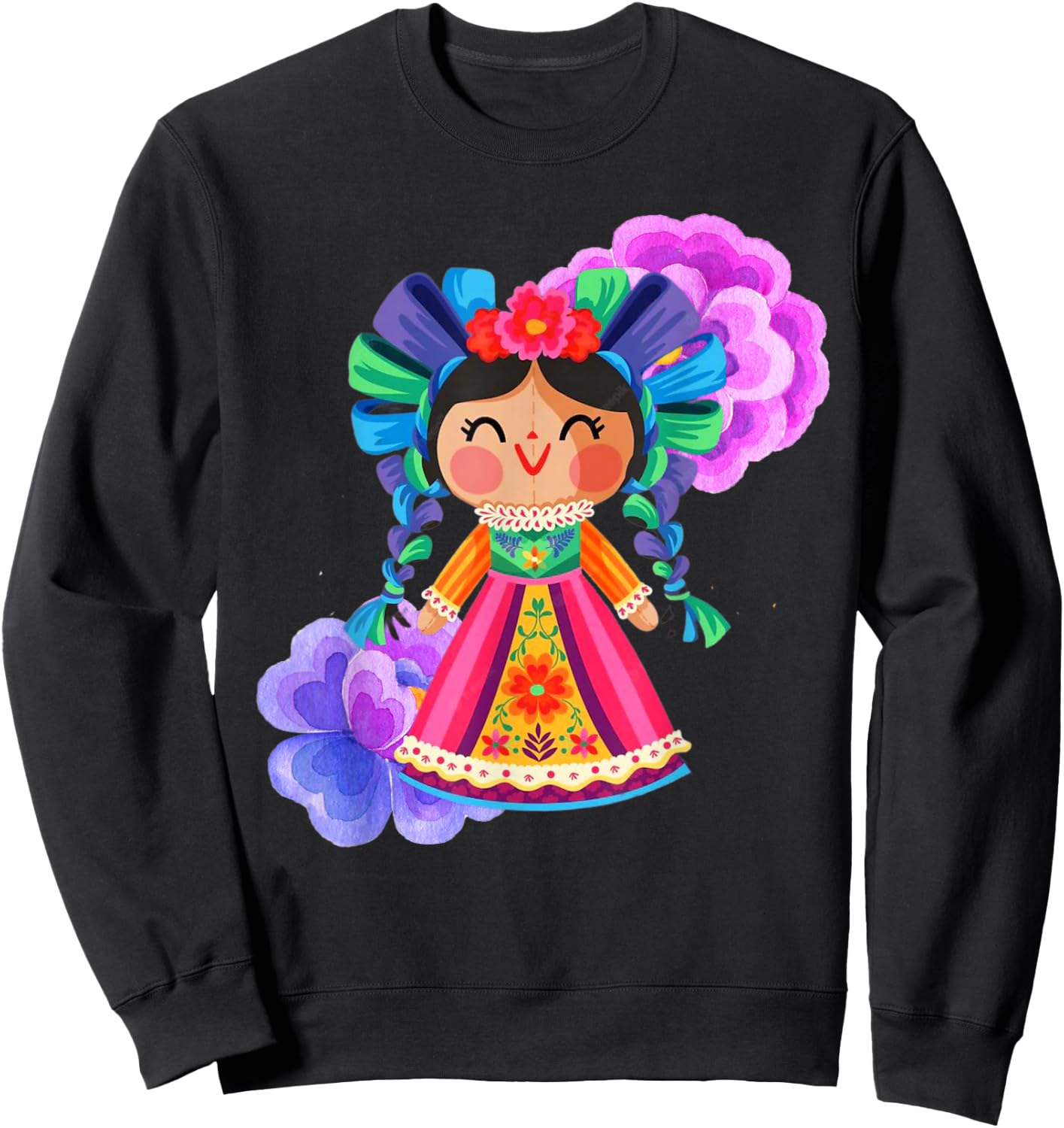 Muñeca Lele Mexican Doll Sweatshirt - Sweatshirt | Black