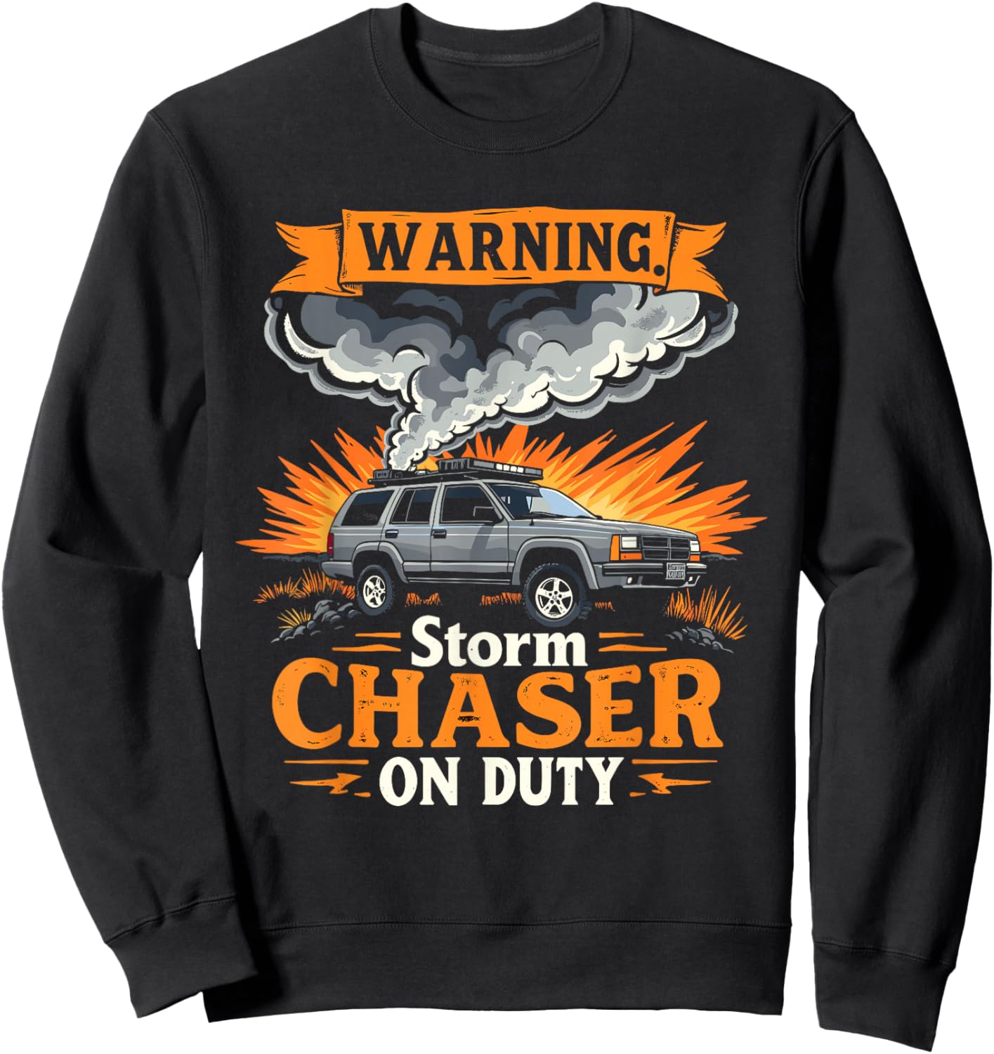 Storm Chaser Tornado Hunting & Extreme Weather Tracker Sweatshirt - Sweatshirt | Black