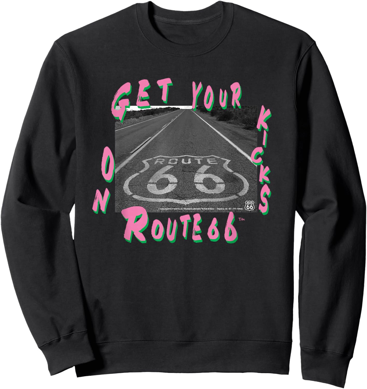 Route 66/ (rt66-04) Sweatshirt - Sweatshirt | Black