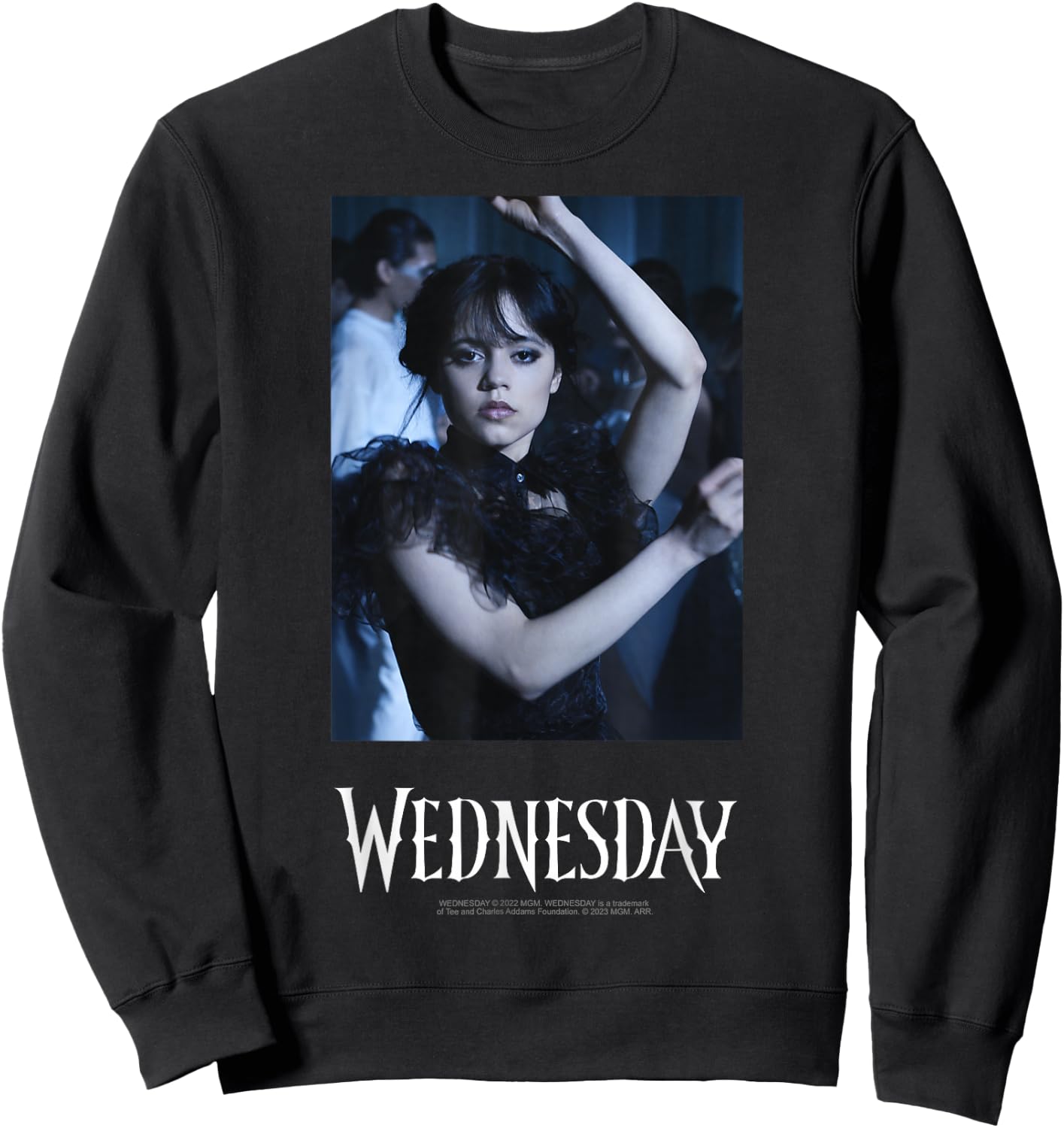 Wednesday Iconic Dance Scene Real Photo Portrait Sweatshirt - Sweatshirt | Black