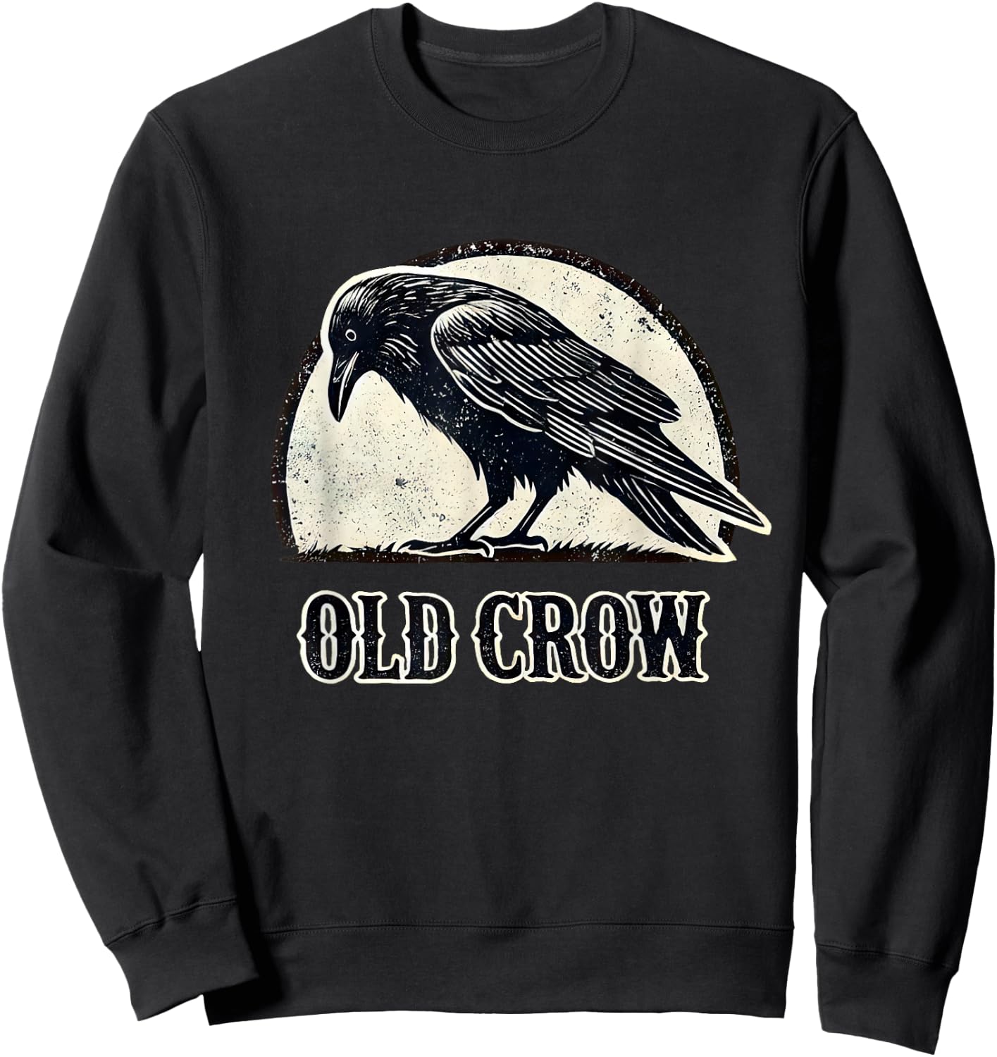 Old Crow Graphic Sweatshirt - Sweatshirt | Black