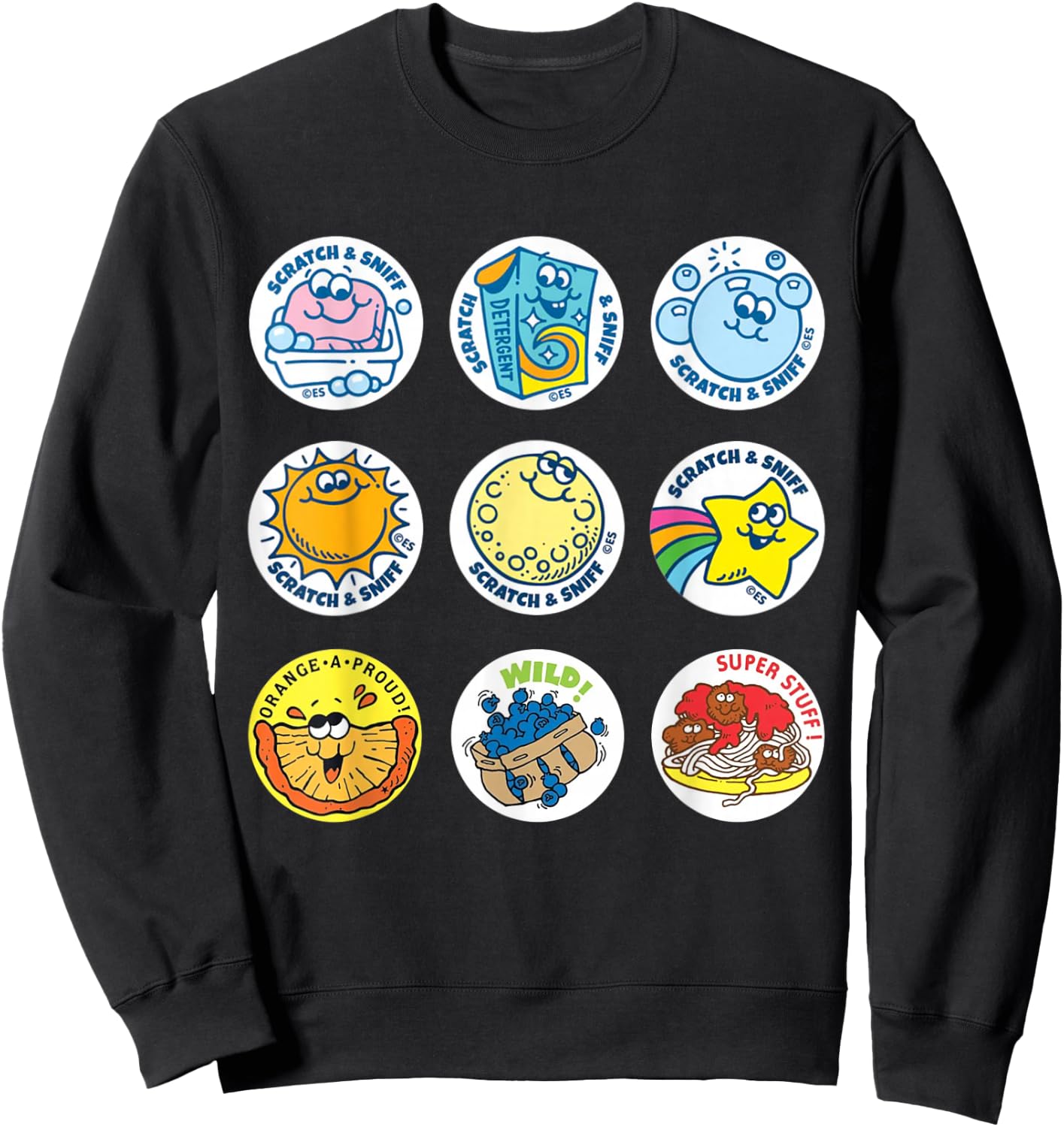 Scratch And Sniff Sticker Ice Cream, Scooper Dooper! Vintage Sweatshirt - Sweatshirt | Black