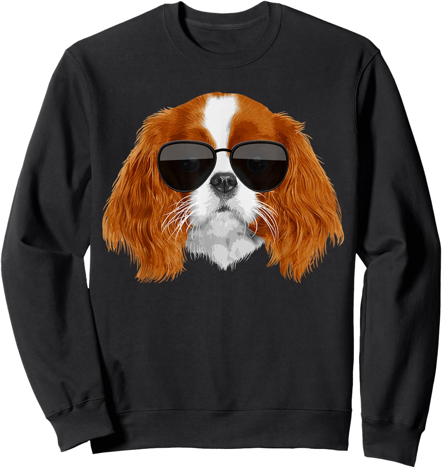 Cavalier King Charles Design Women Cavalier Spaniel Sweatshirt - Sweatshirt | Black