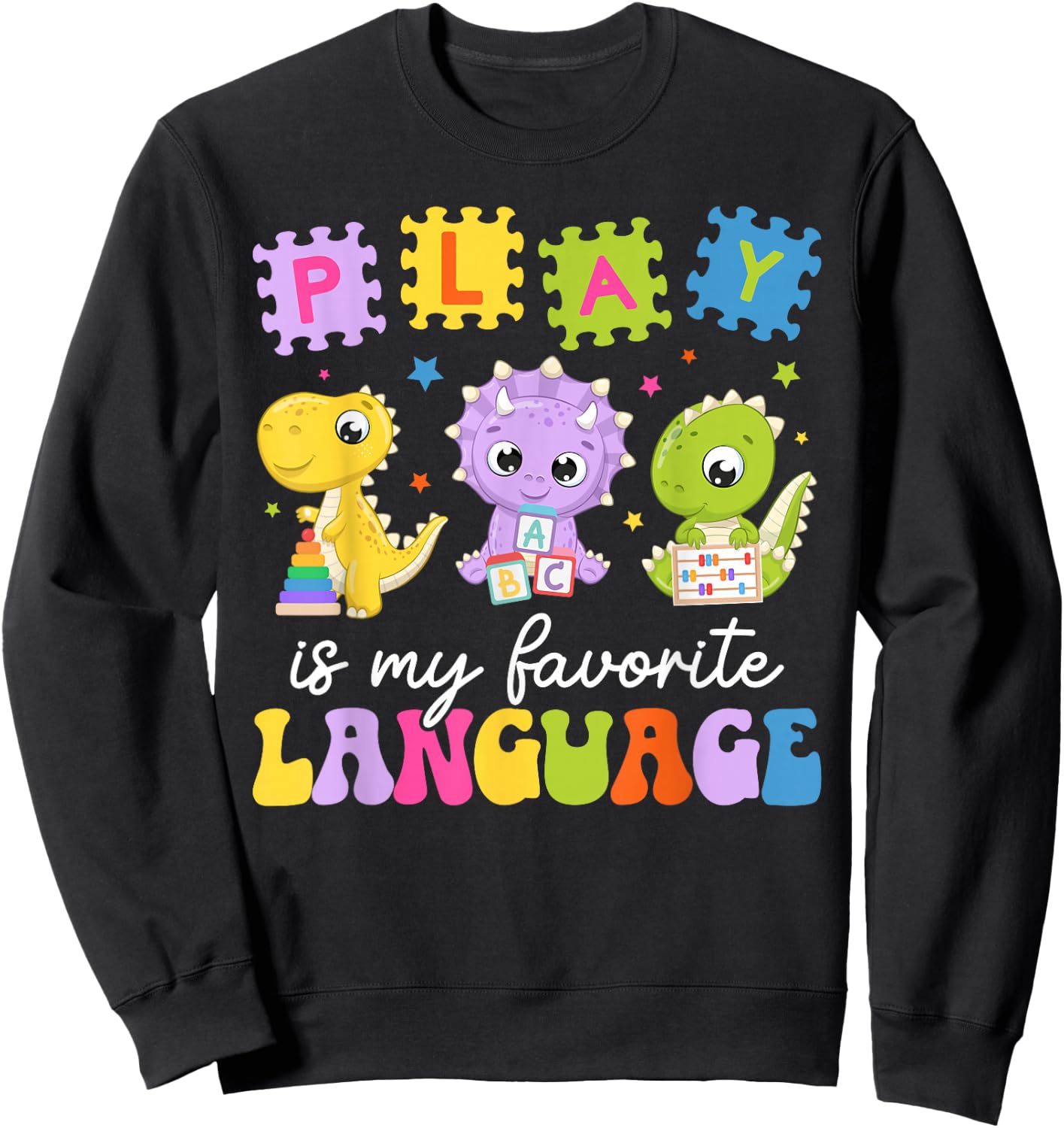 Groovy Pediatric Speech Language Pathologist Pediatric SLP Sweatshirt - Sweatshirt | Black