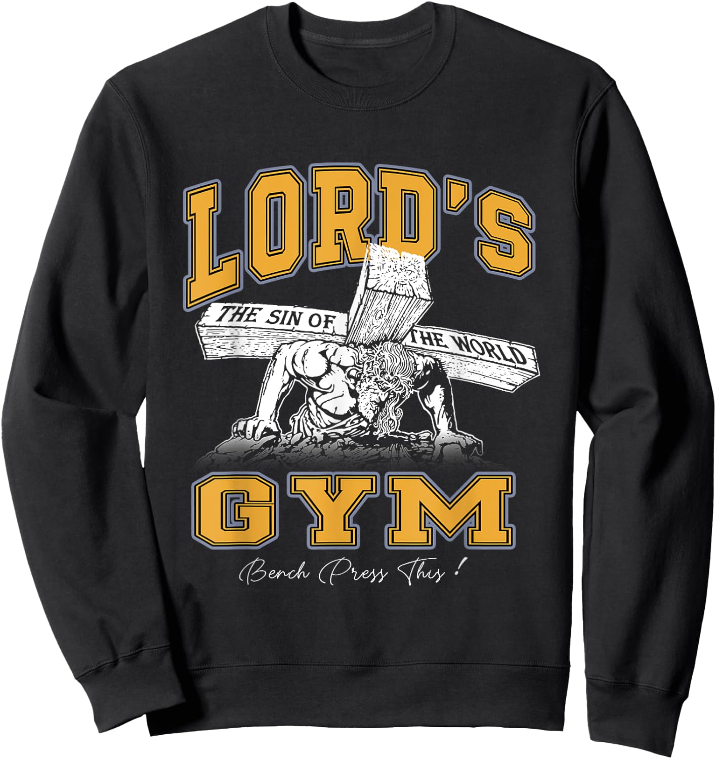 Lord's Lovely Bodybuilder Vintage Gym Weightlifting Fitness Sweatshirt - Sweatshirt | Black