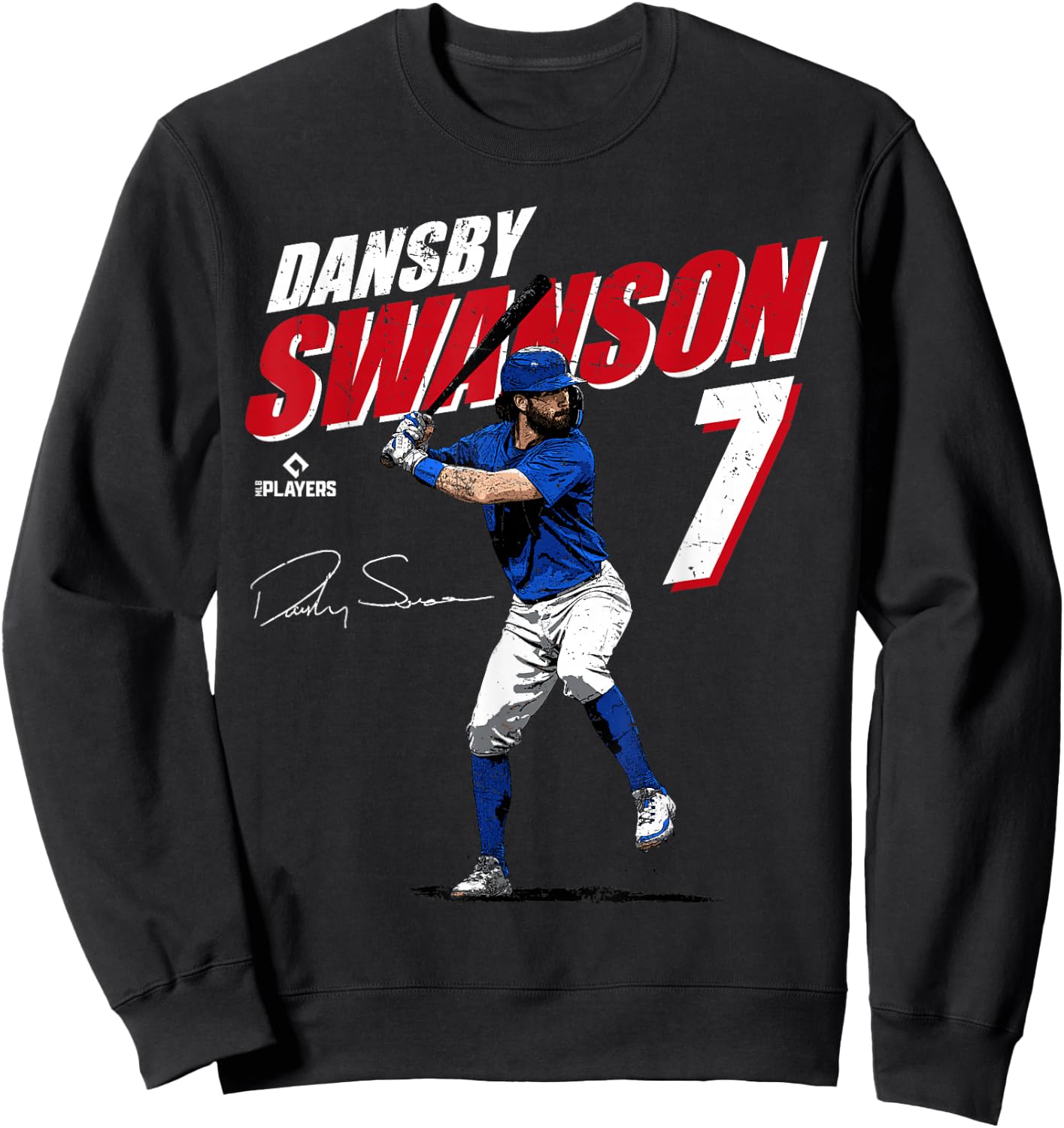 Dansby Swanson | Chicago Baseball Players | MLBDSN3001 Sweatshirt - Sweatshirt | Black