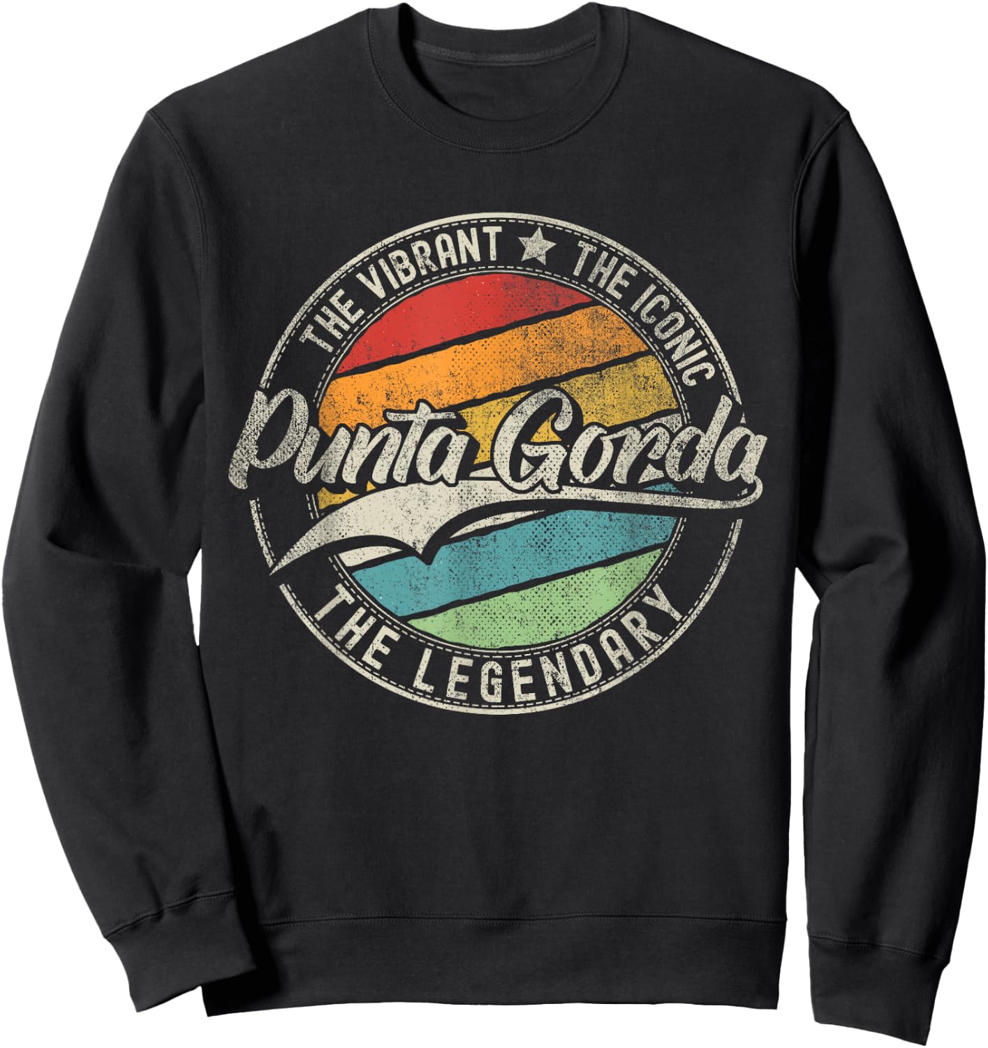 Punta Gorda FL | Florida | Vintage Distressed Sweatshirt - Sweatshirt | Black