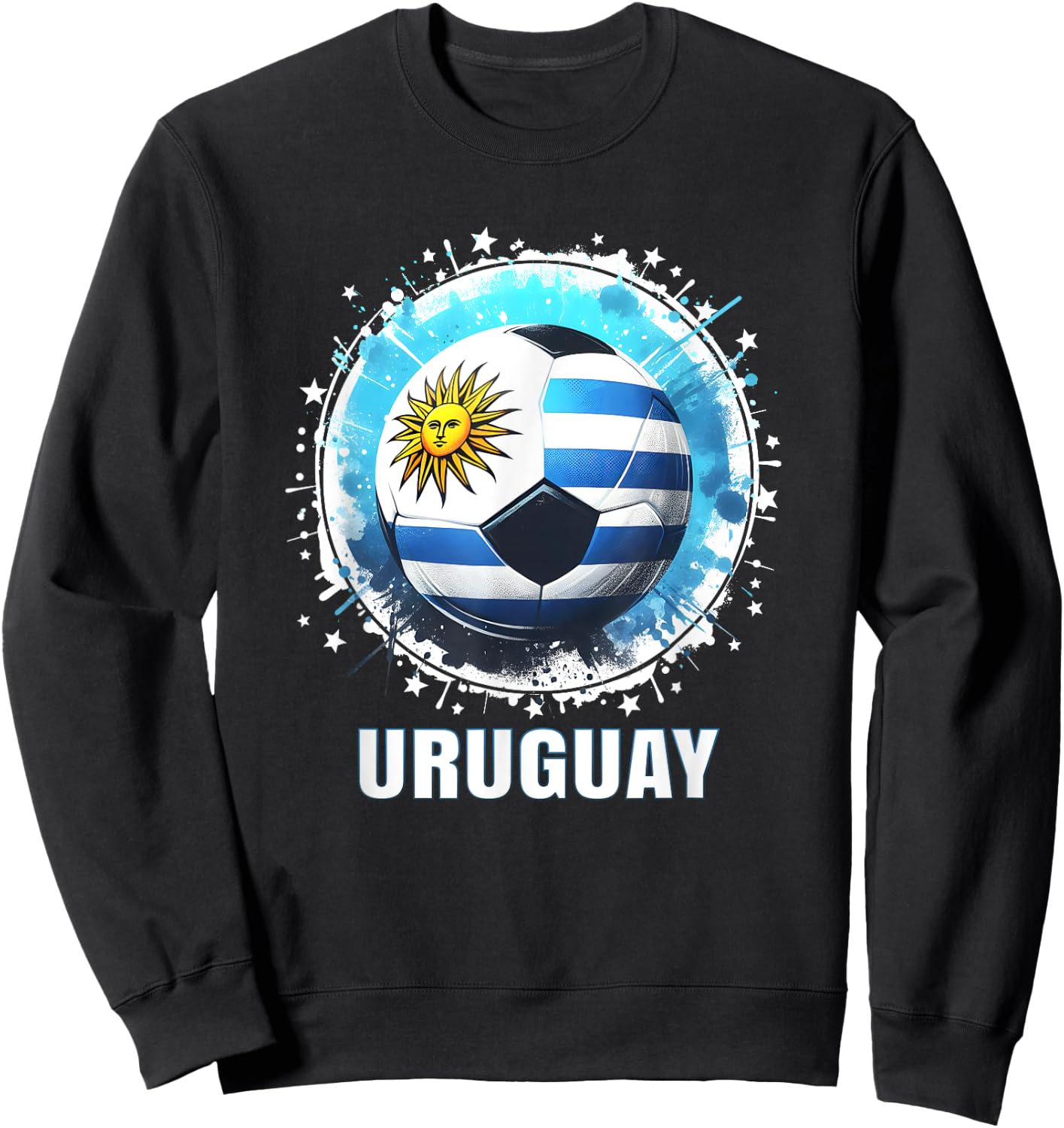 Uruguay Player Sports Vintage Men Uruguay Uruguay Sweatshirt - Sweatshirt | Black