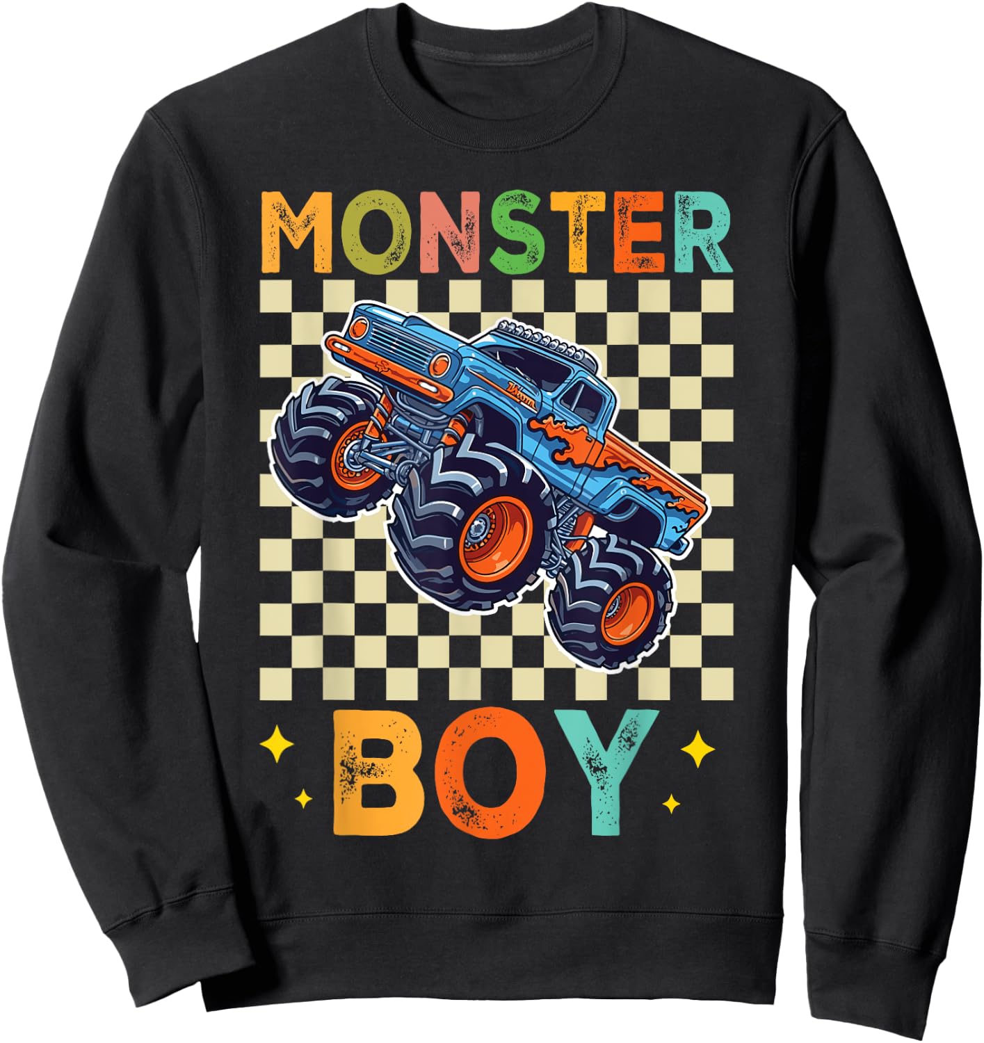 Monster Truck Boy Monster Truck Are My Jam Truck Lovers Sweatshirt - Sweatshirt | Black