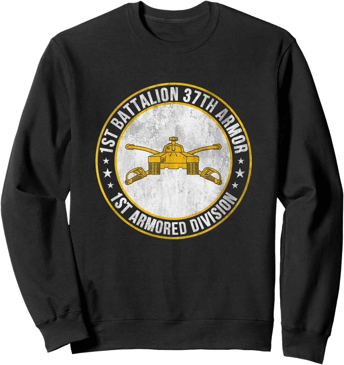 1st Battalion 37th Armor 1st Armored Division Veteran Sweatshirt - Sweatshirt | Black